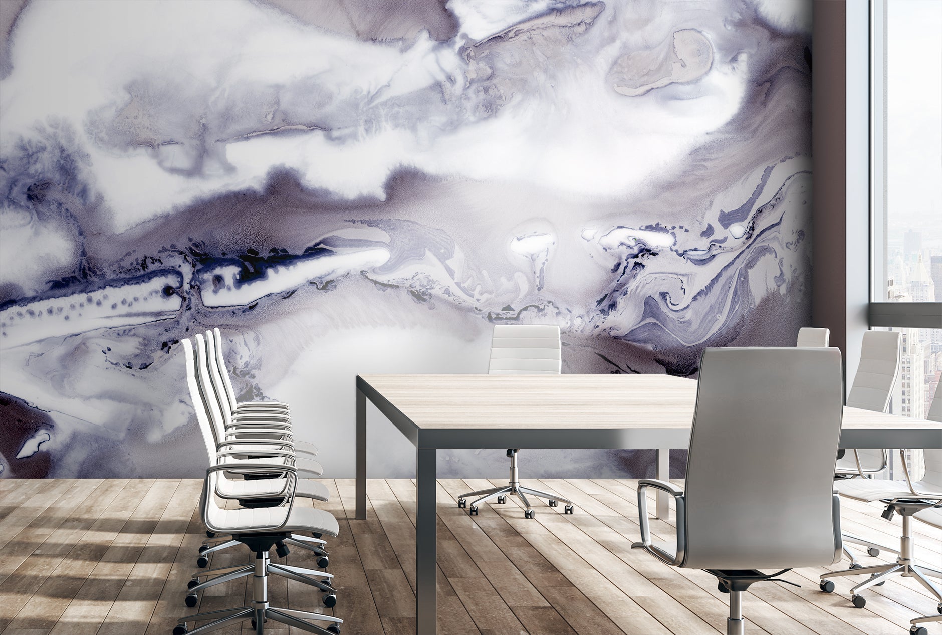 Image of Lavender Smoke Made to Measure Mural