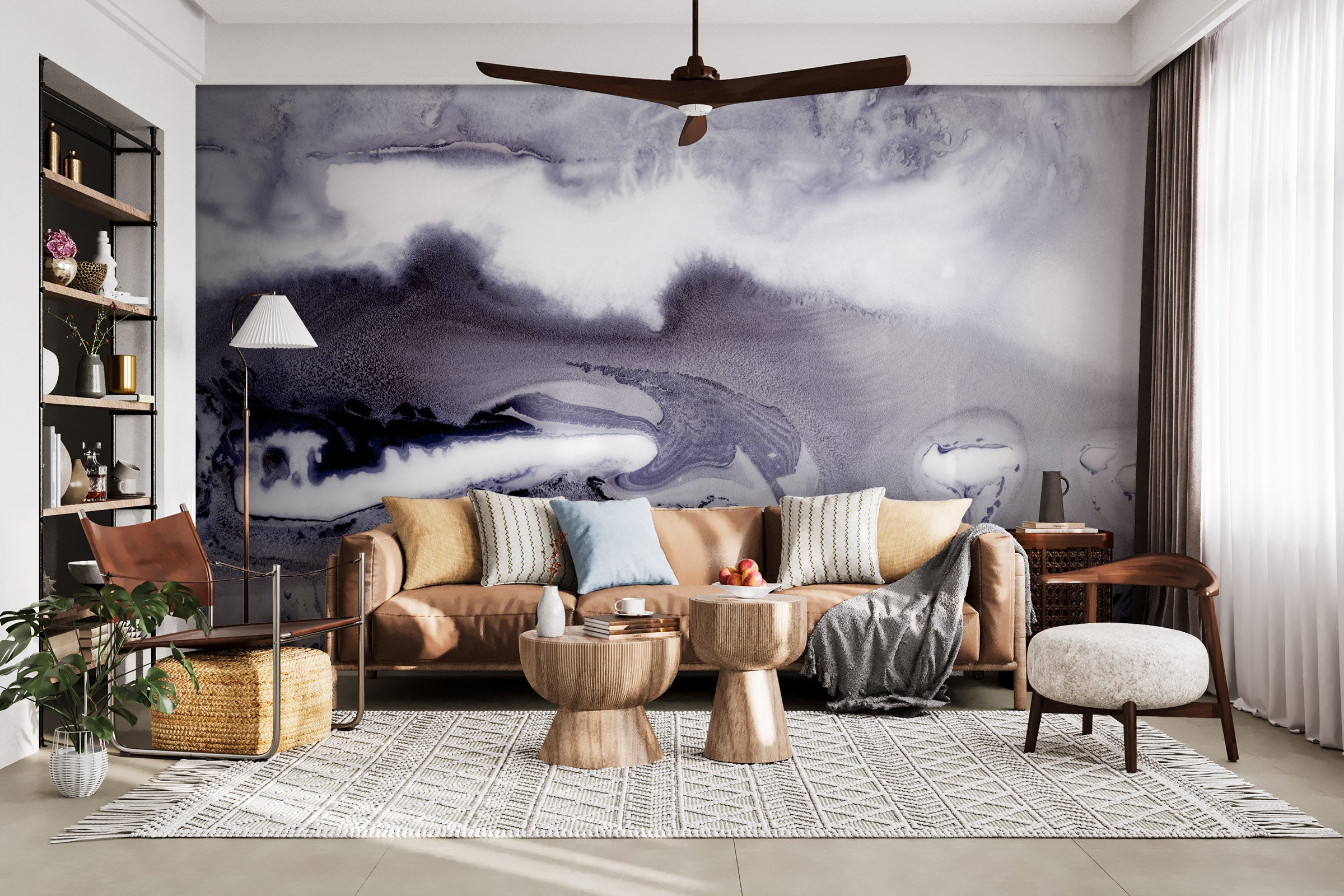 Image of Lavender Smoke Made to Measure Mural