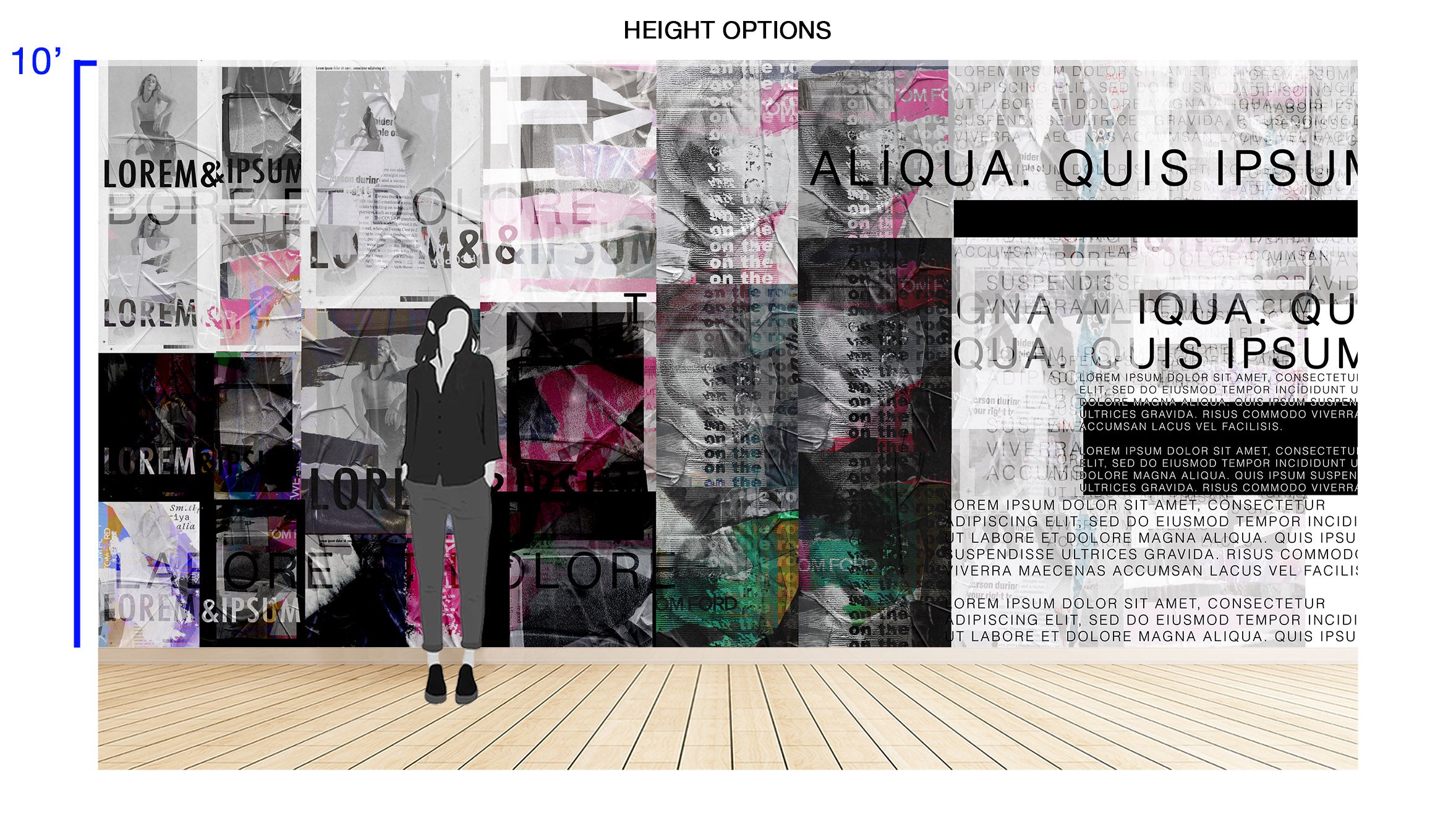 Image of Lorem Ipsum - Wallpaper Mural - Quick Ship