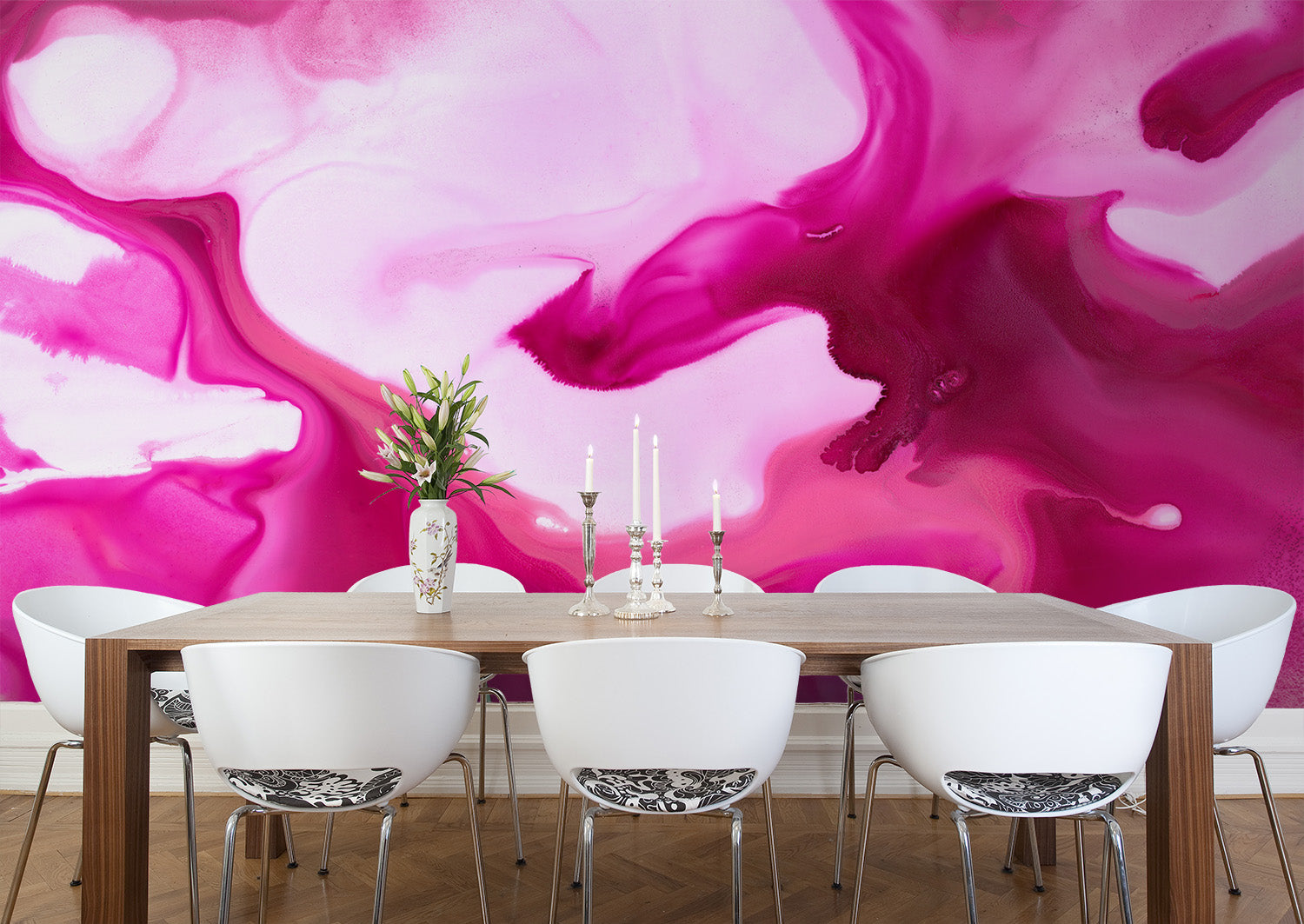 Magenta Swirl Made to Measure Mural