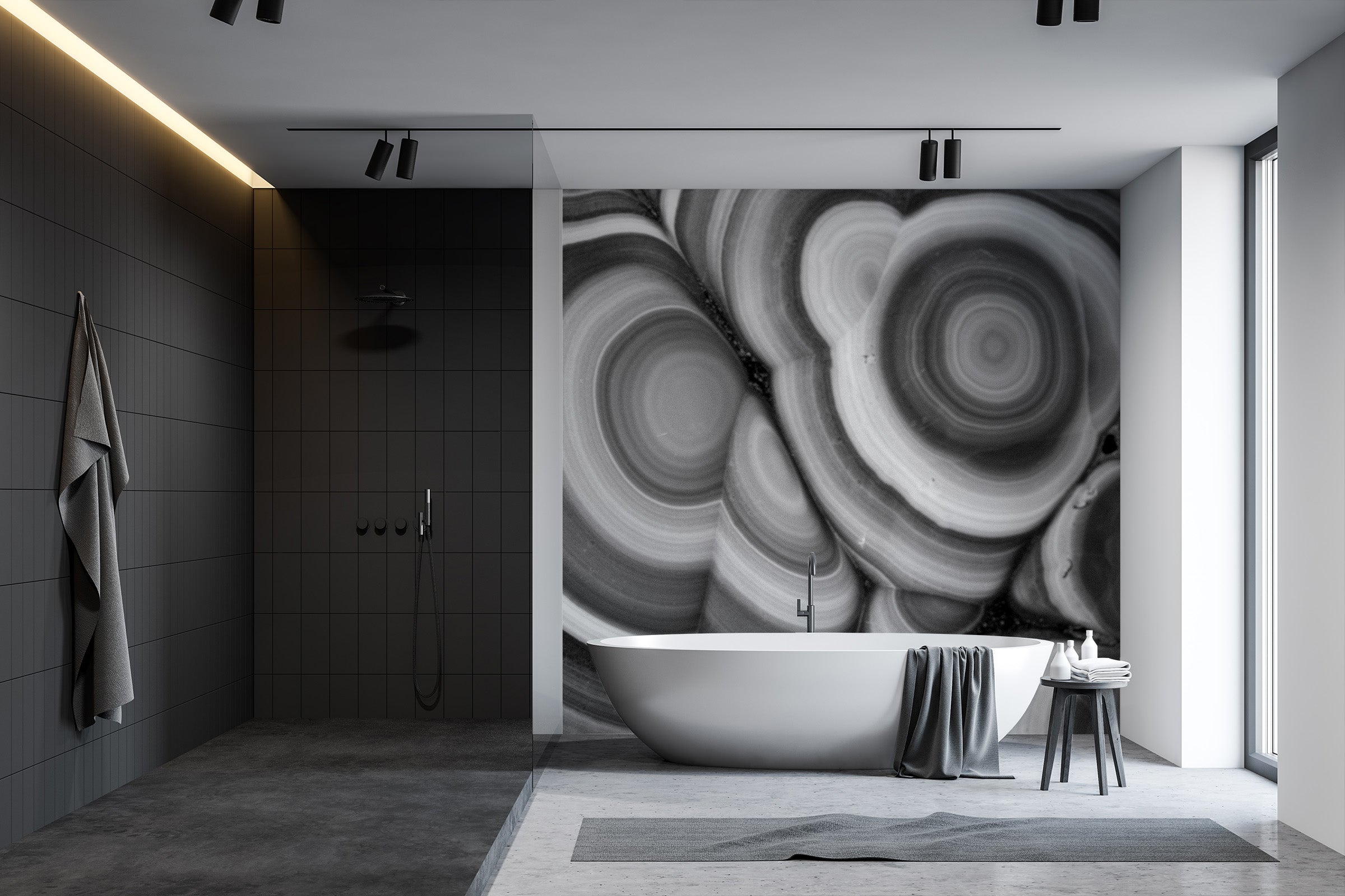 Image of Malachite in Noir Made to Measure Mural