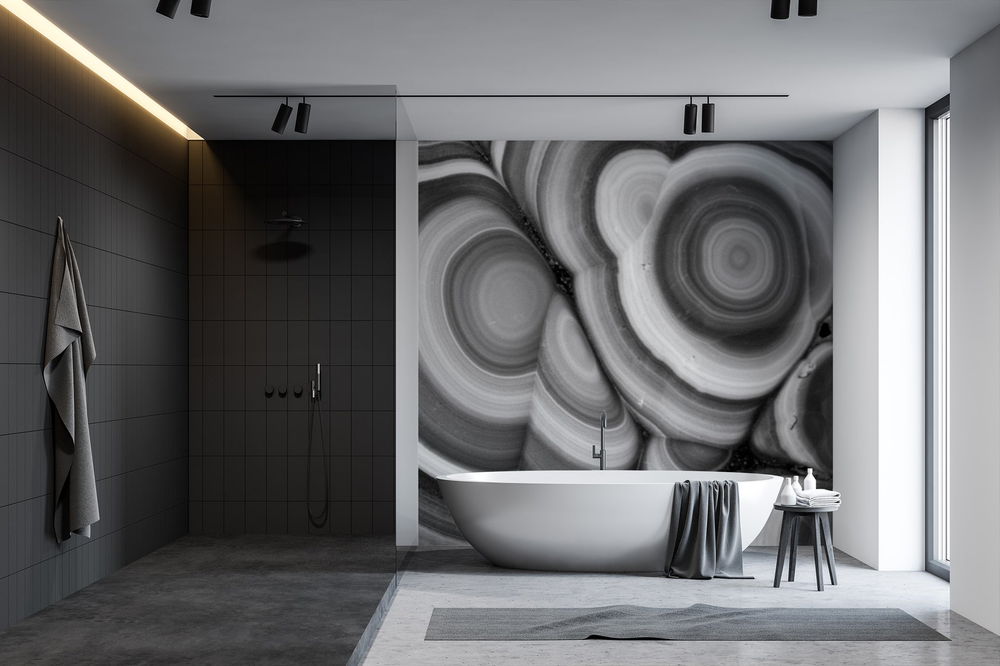 Malachite in Noir Made to Measure Mural