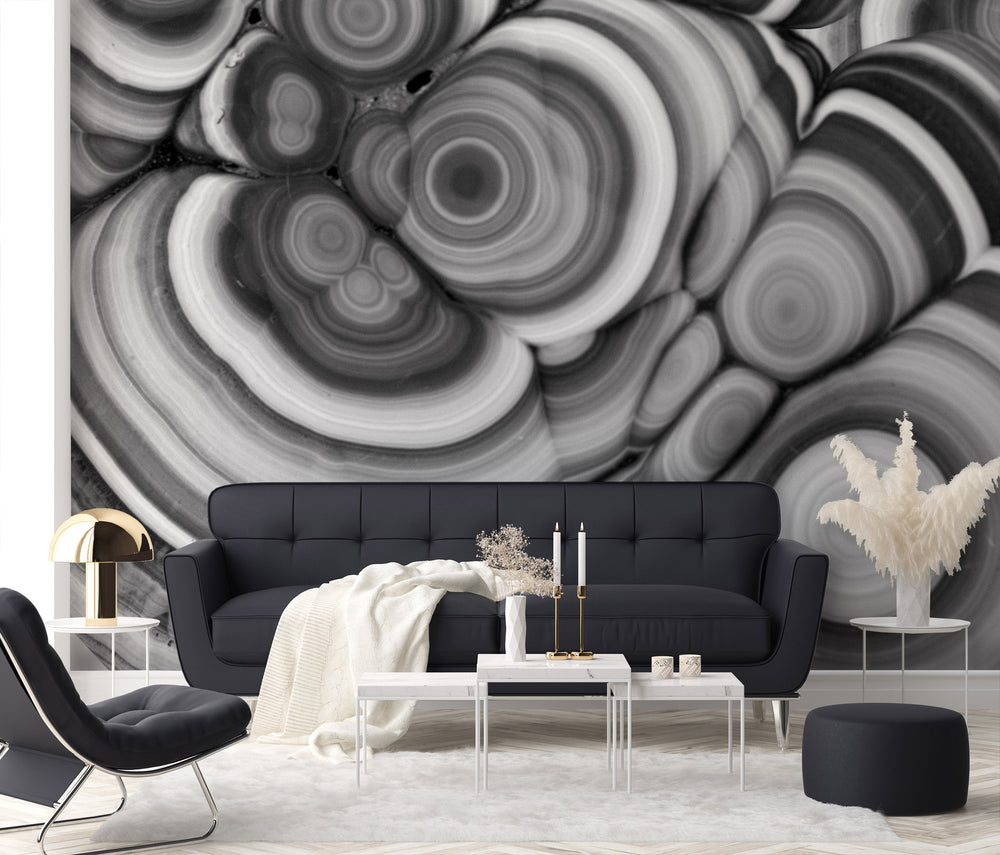 Malachite in Noir Made to Measure Mural