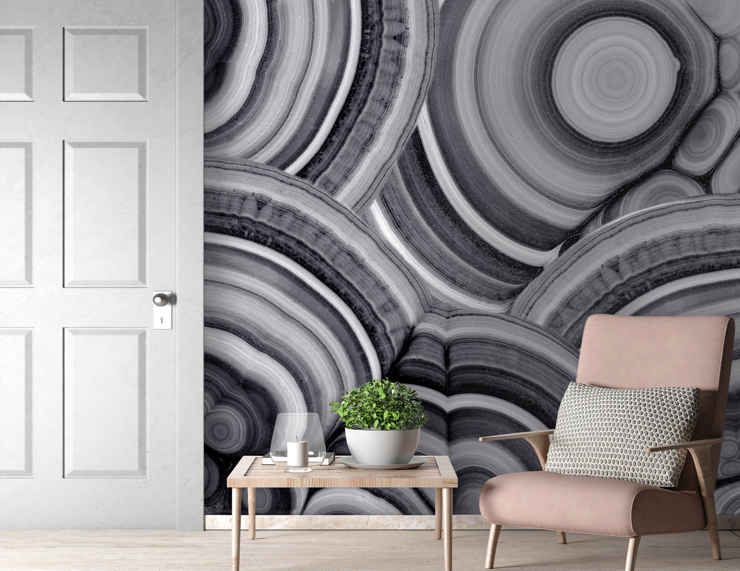 Image of Malachite in Noir Made to Measure Mural