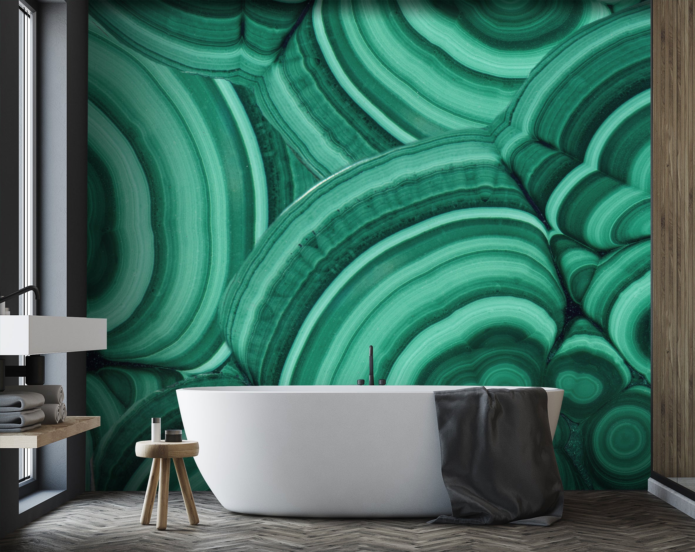 Image of Malachite in Verdant Made to Measure Mural