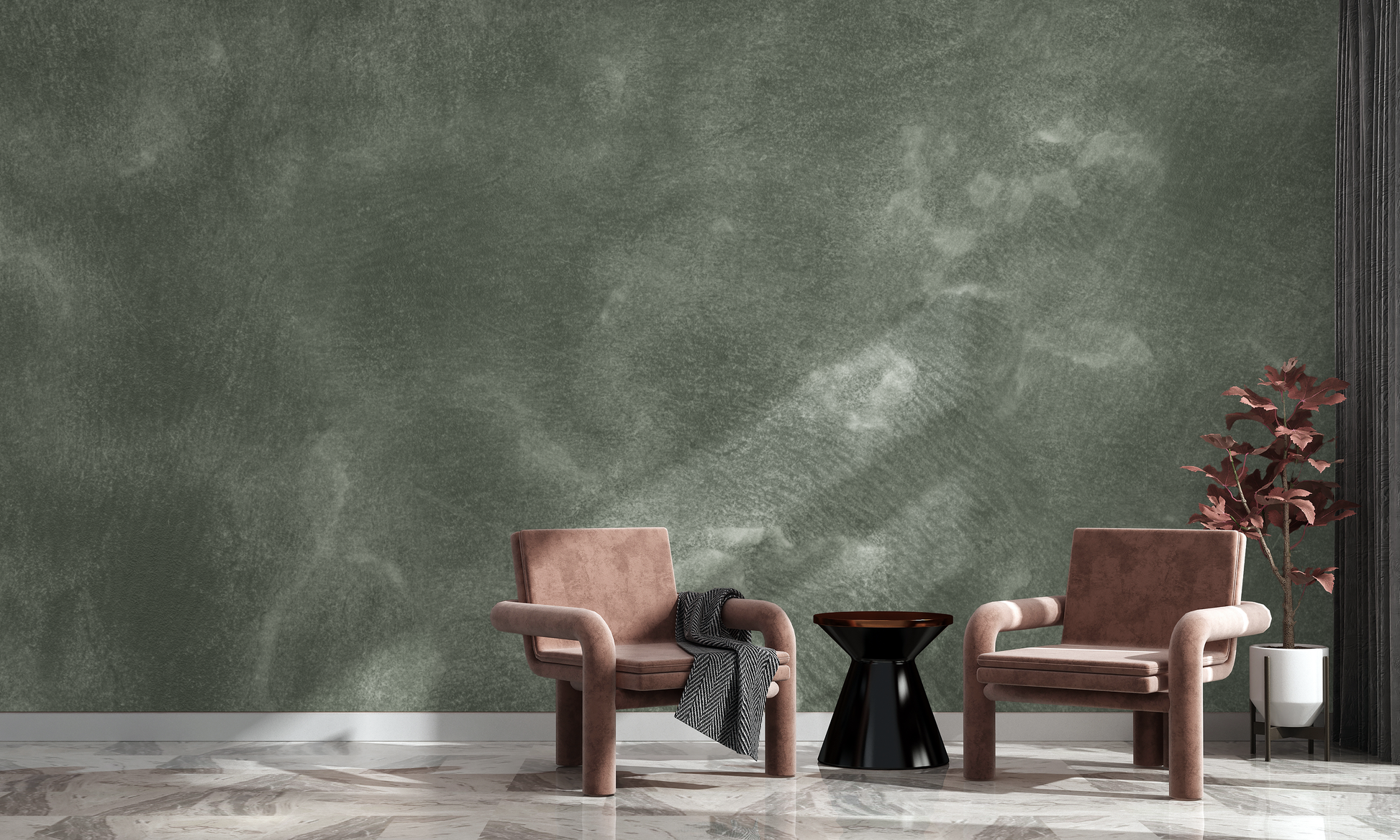 Mammoth in Willow - Wallpaper Mural - Quick Ship