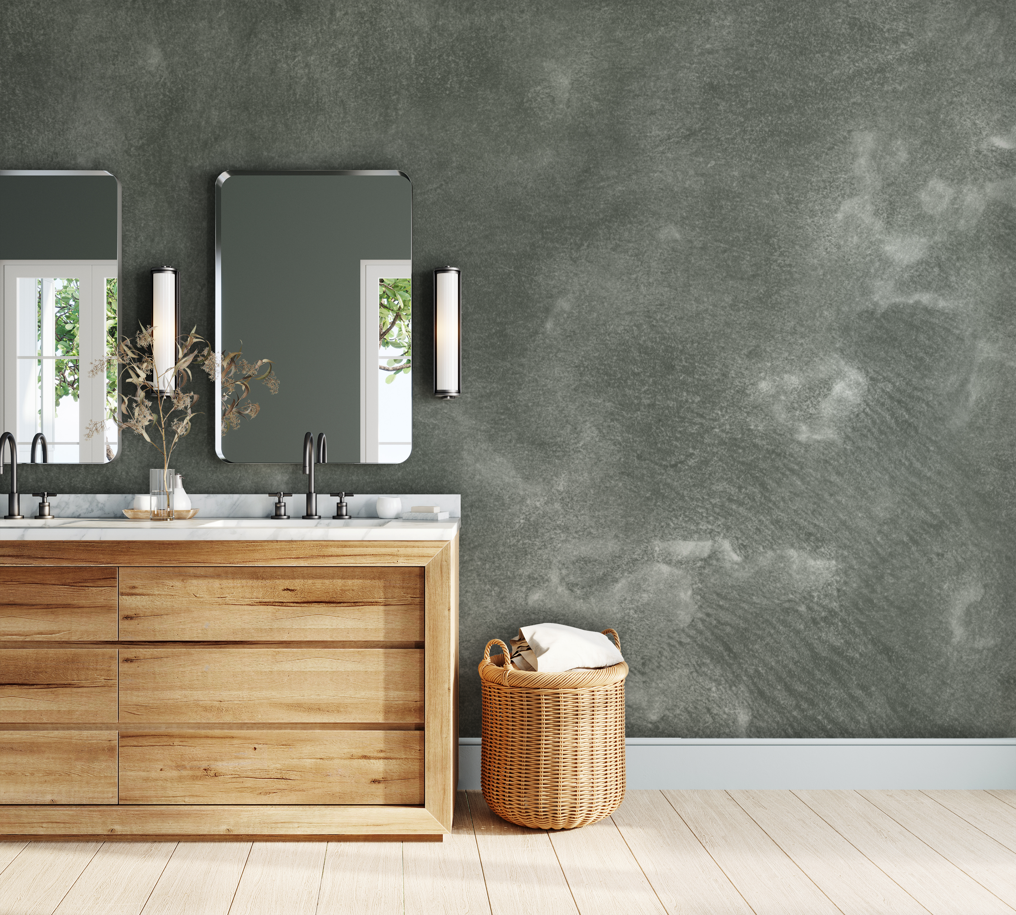 Image of Mammoth in Willow - Wallpaper Mural - Quick Ship