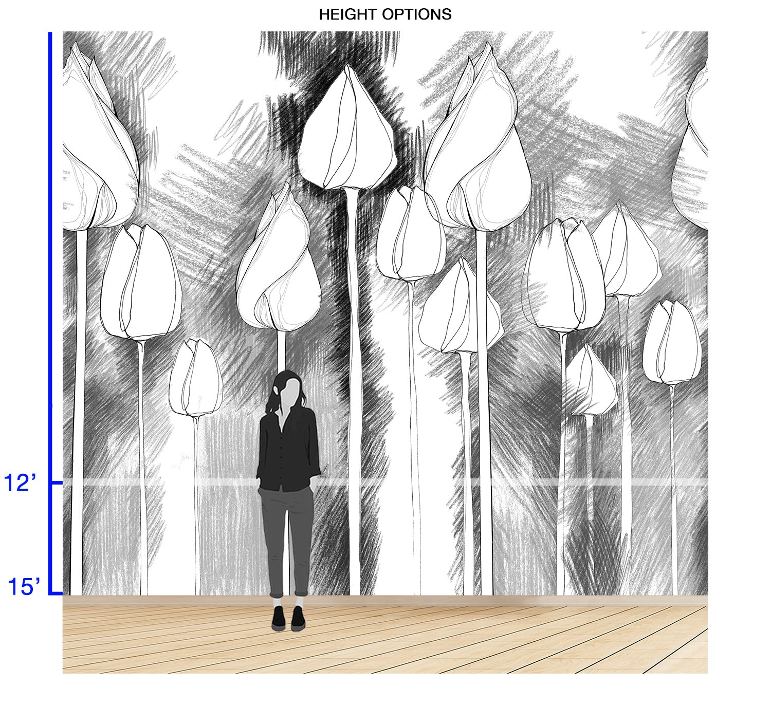 Image of Matriarchy in B&W - Wallpaper Mural - Quick Ship