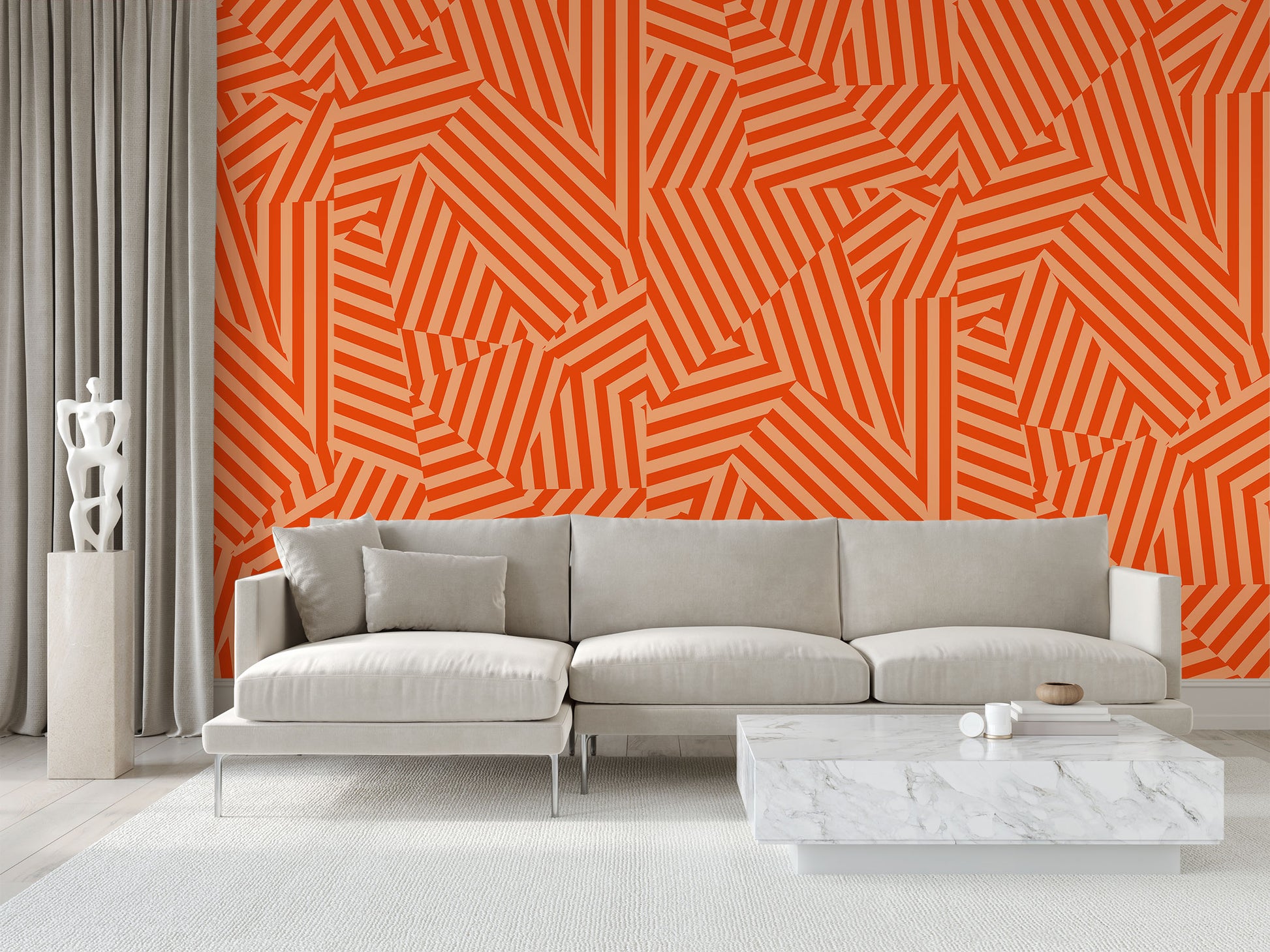 Maison21 Memphis in Persimmon - Quick Ship Wallpaper