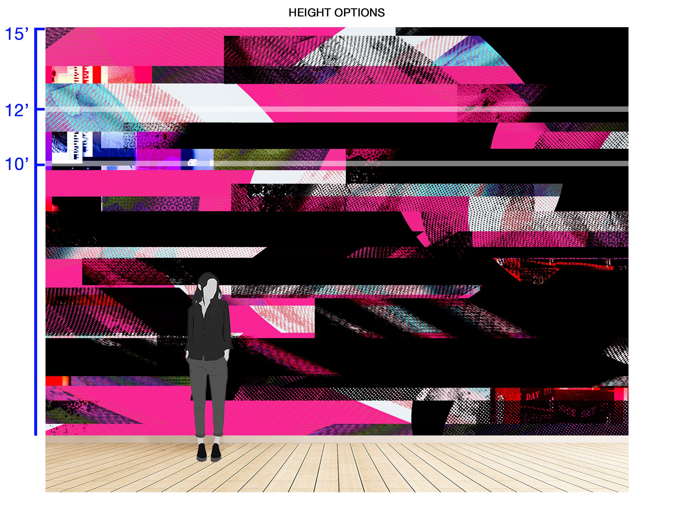 Image of Catalyze in Hot Pink - Wallpaper Mural - Quick Ship