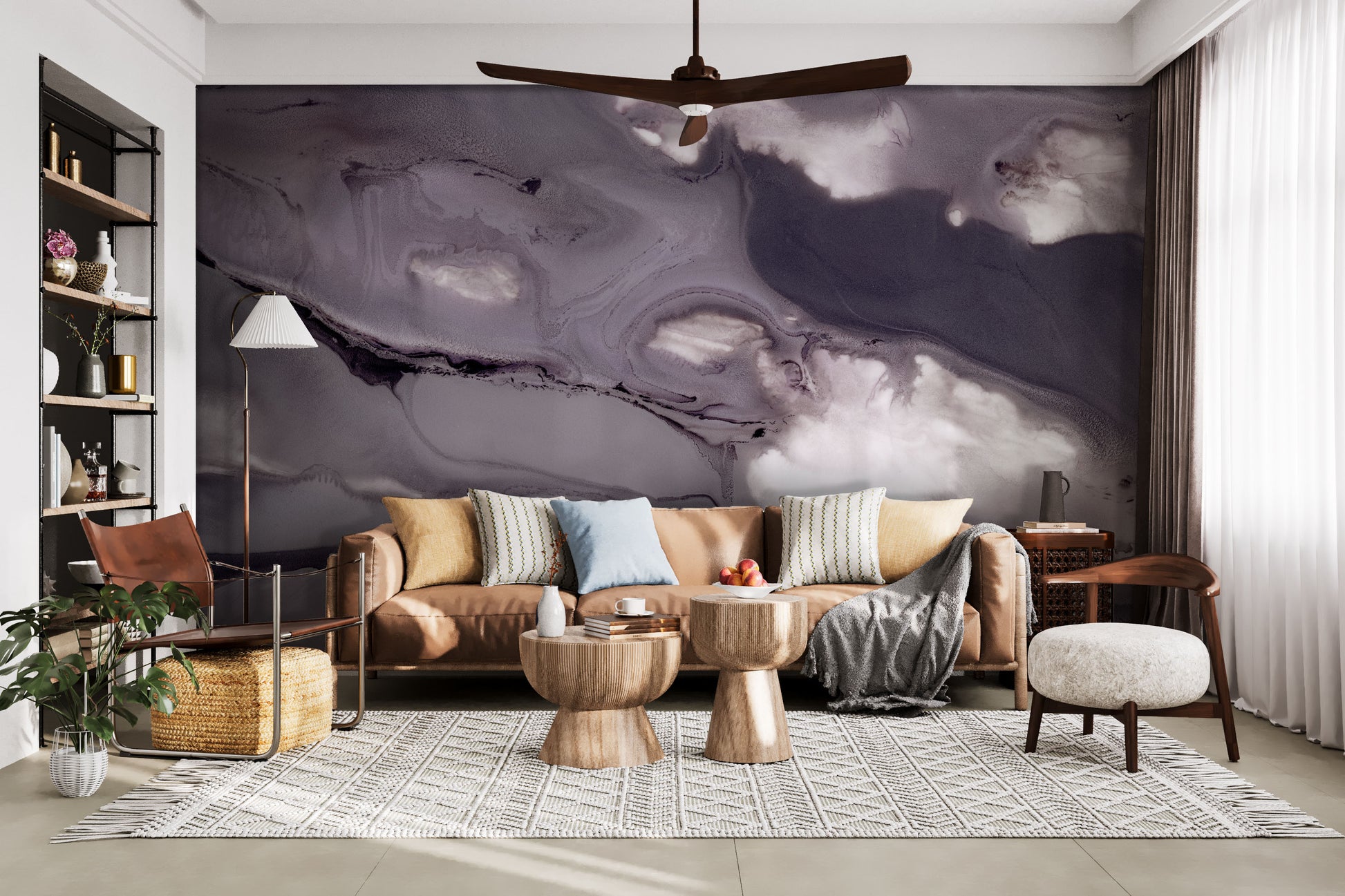 Misty Mauve Made To Measure Mural