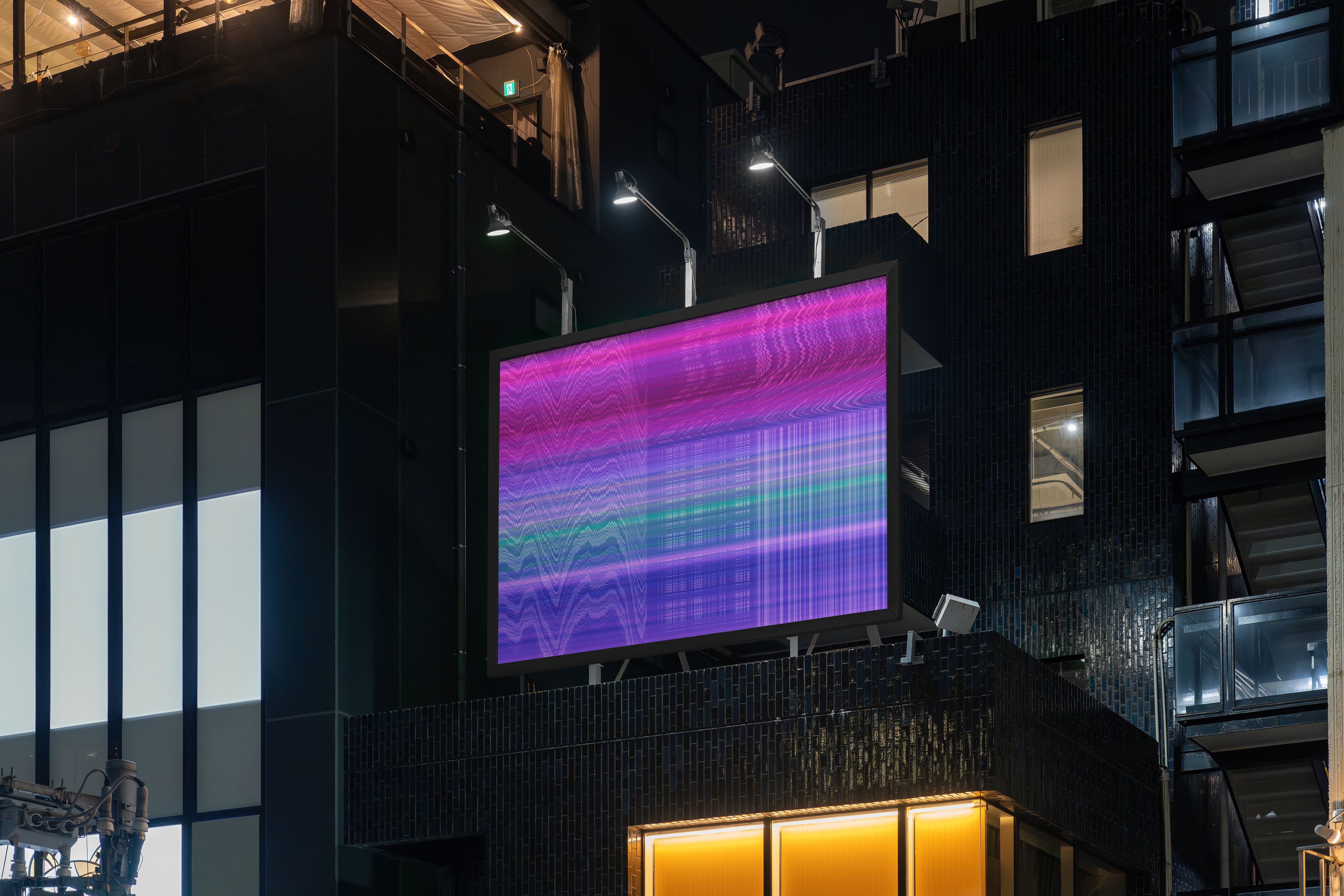 Image of Moire Malfunction in Digital Lavender - Wallpaper Mural - Quick Ship
