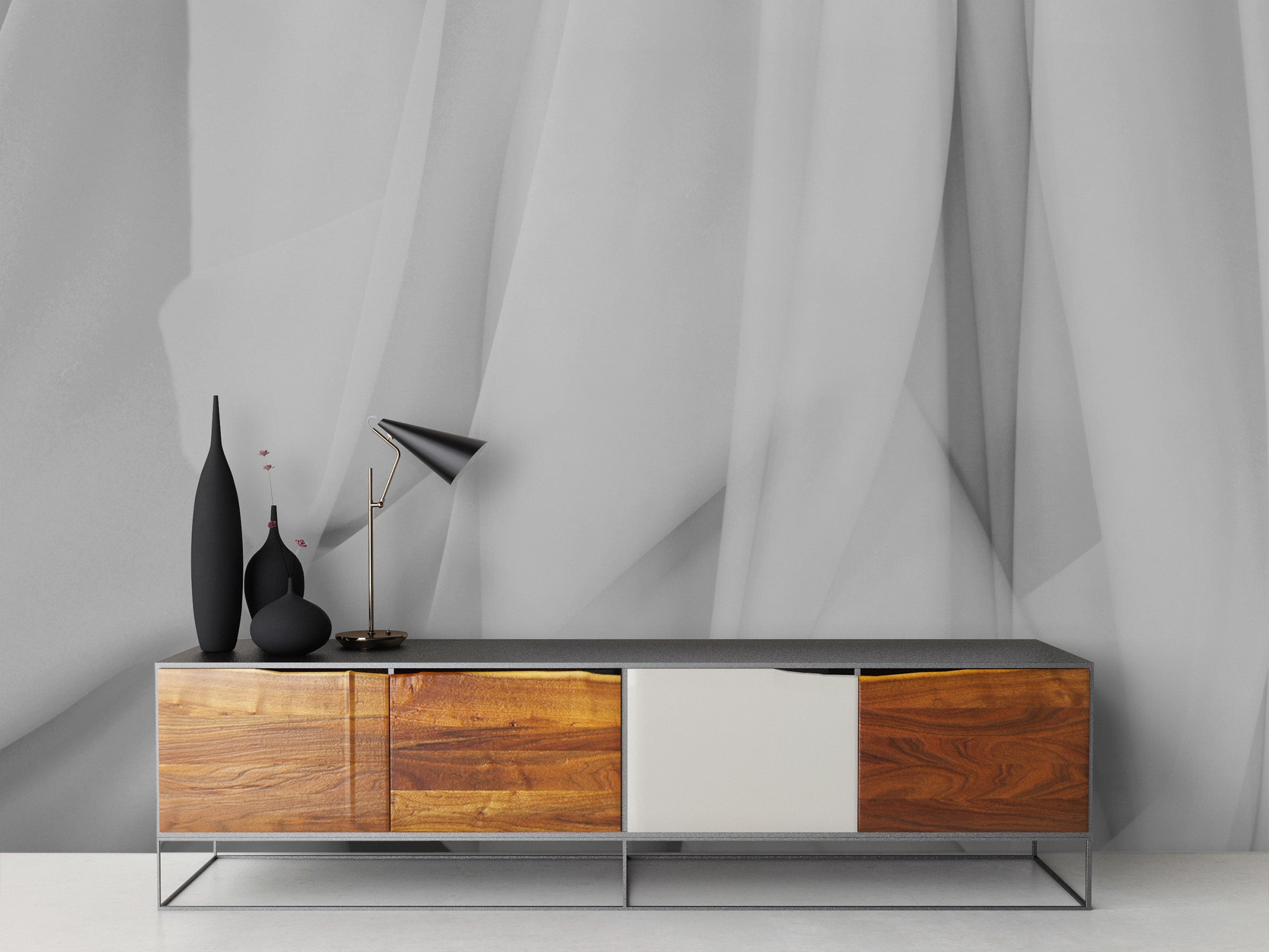 Image of Montaigne Moderne Blanc Made to Measure Mural