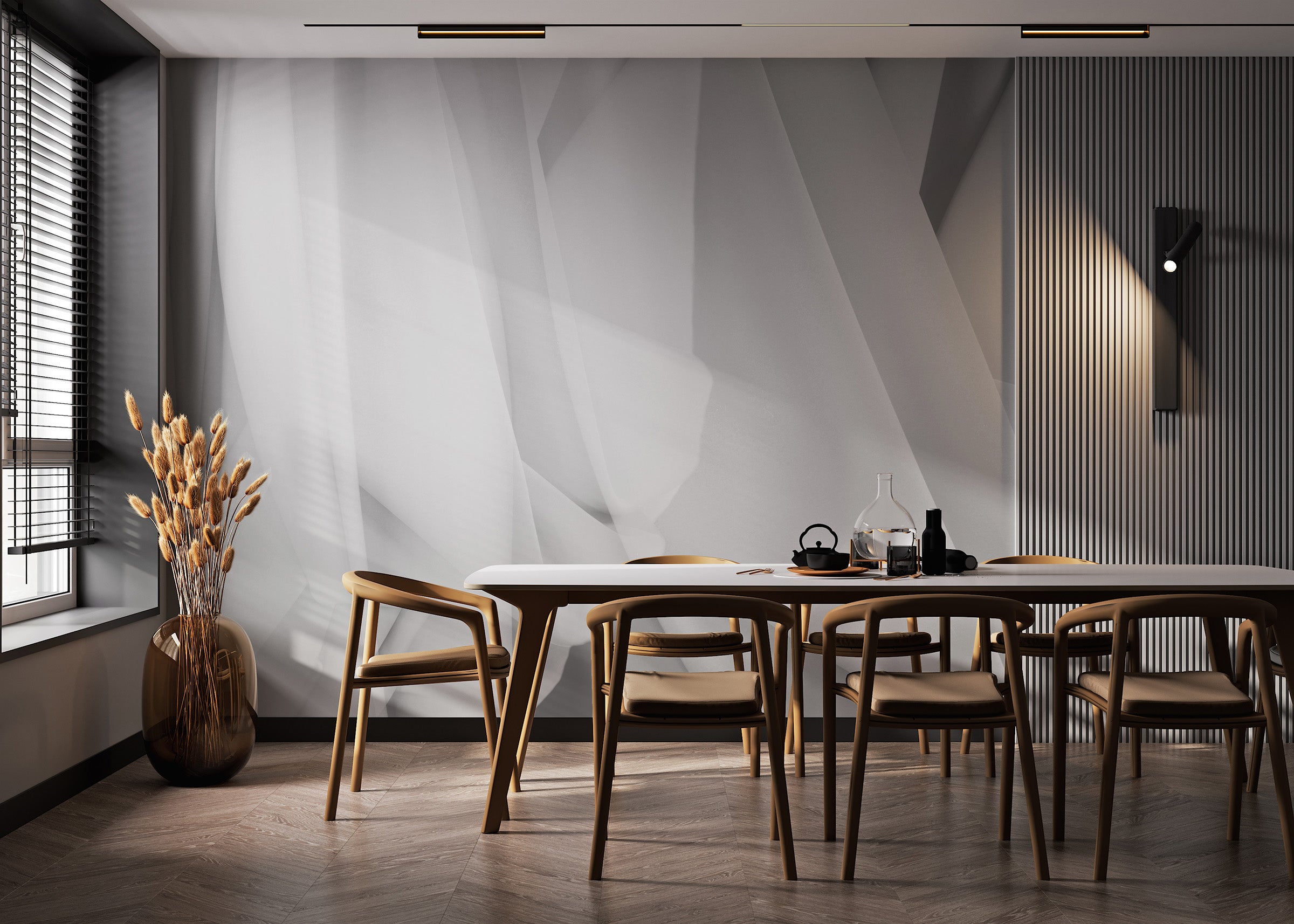 Image of Montaigne Moderne Blanc Made to Measure Mural