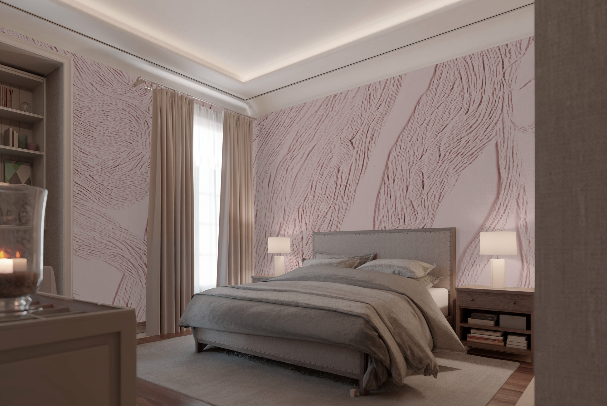 Morro Bay in Rosewater - Wallpaper Mural - Quick Ship