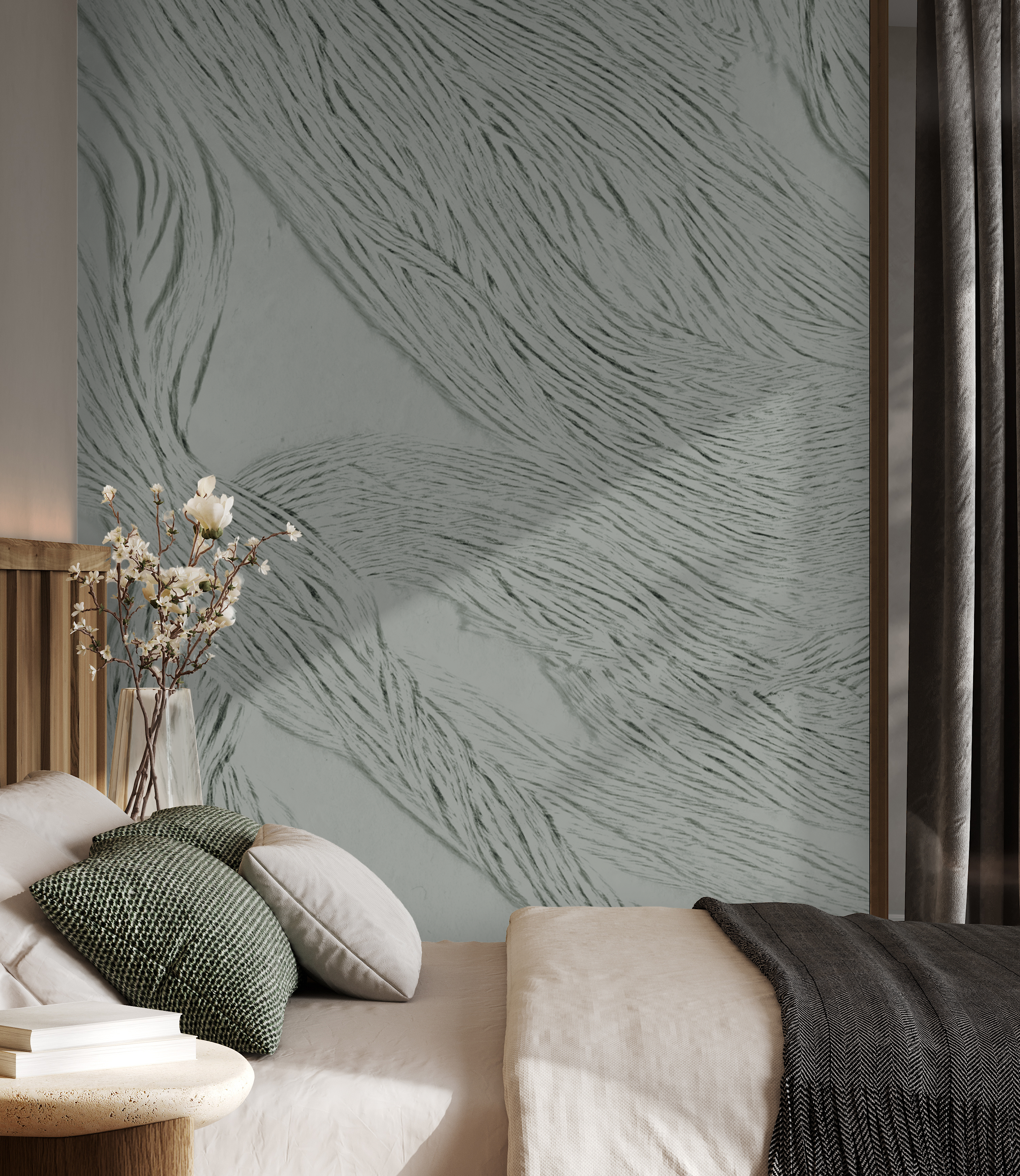 Image of Morro Bay in Willow - Wallpaper Mural - Quick Ship