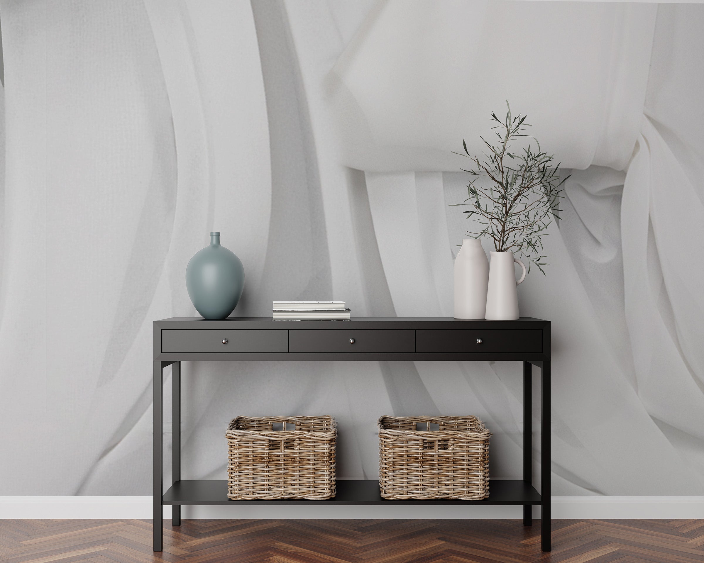 Image of Mousseline Blanc Made to Measure Mural