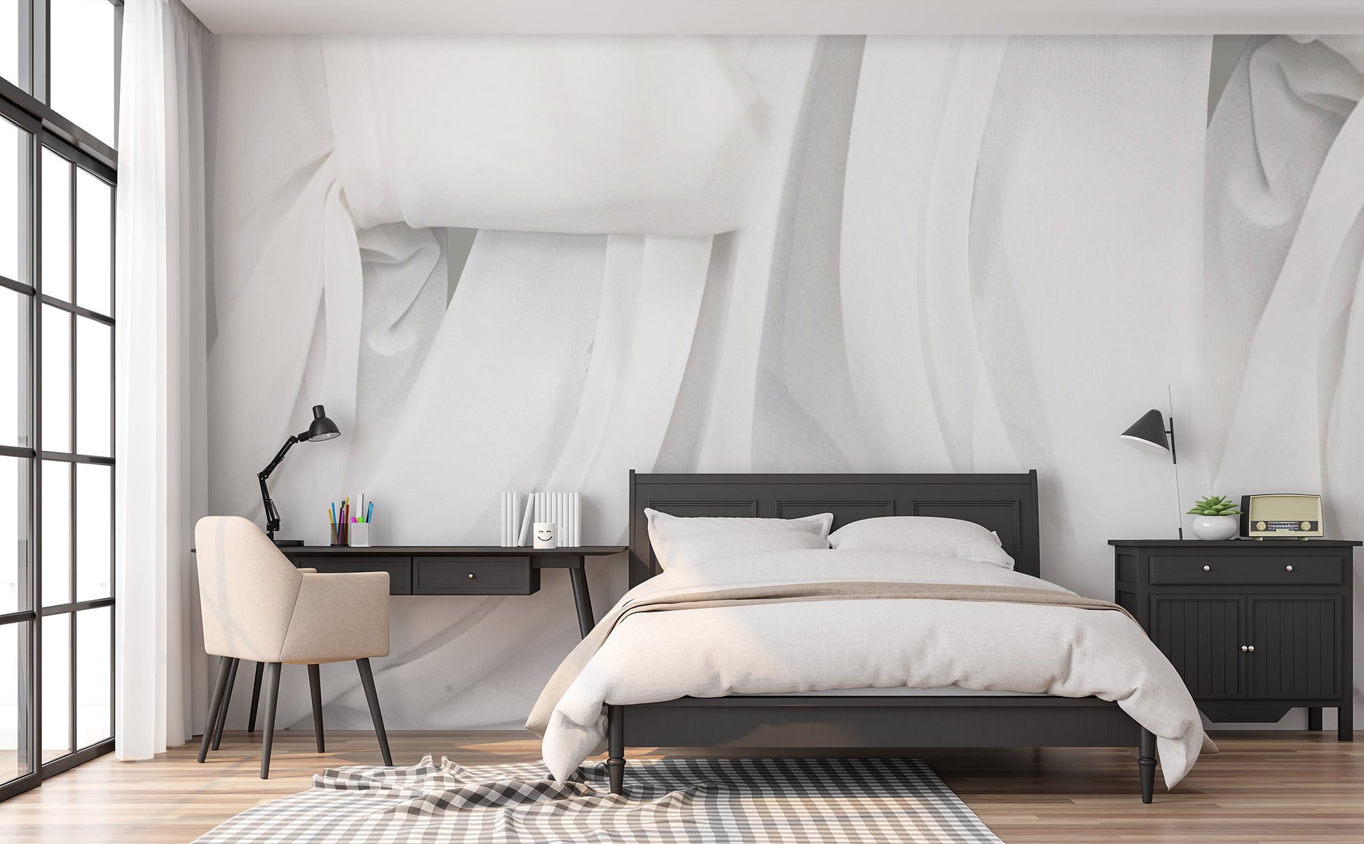 Mousseline Blanc Made to Measure Mural