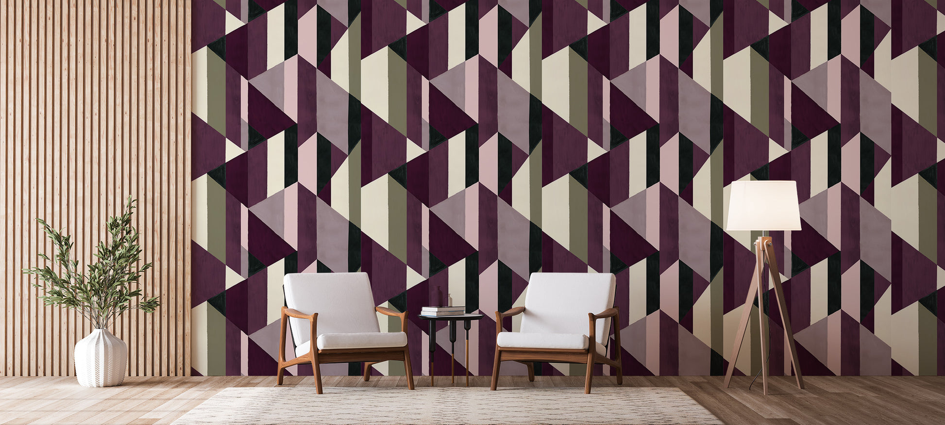 Napoli in Aubergine - Quick Ship - Wallpaper