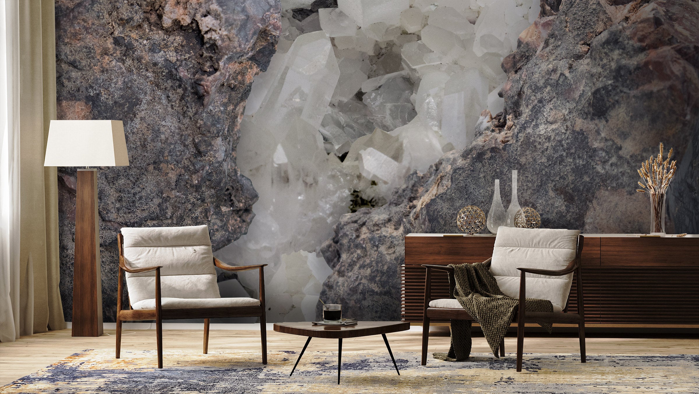 Image of Native Mineral + Apophyllite Made to Measure Mural