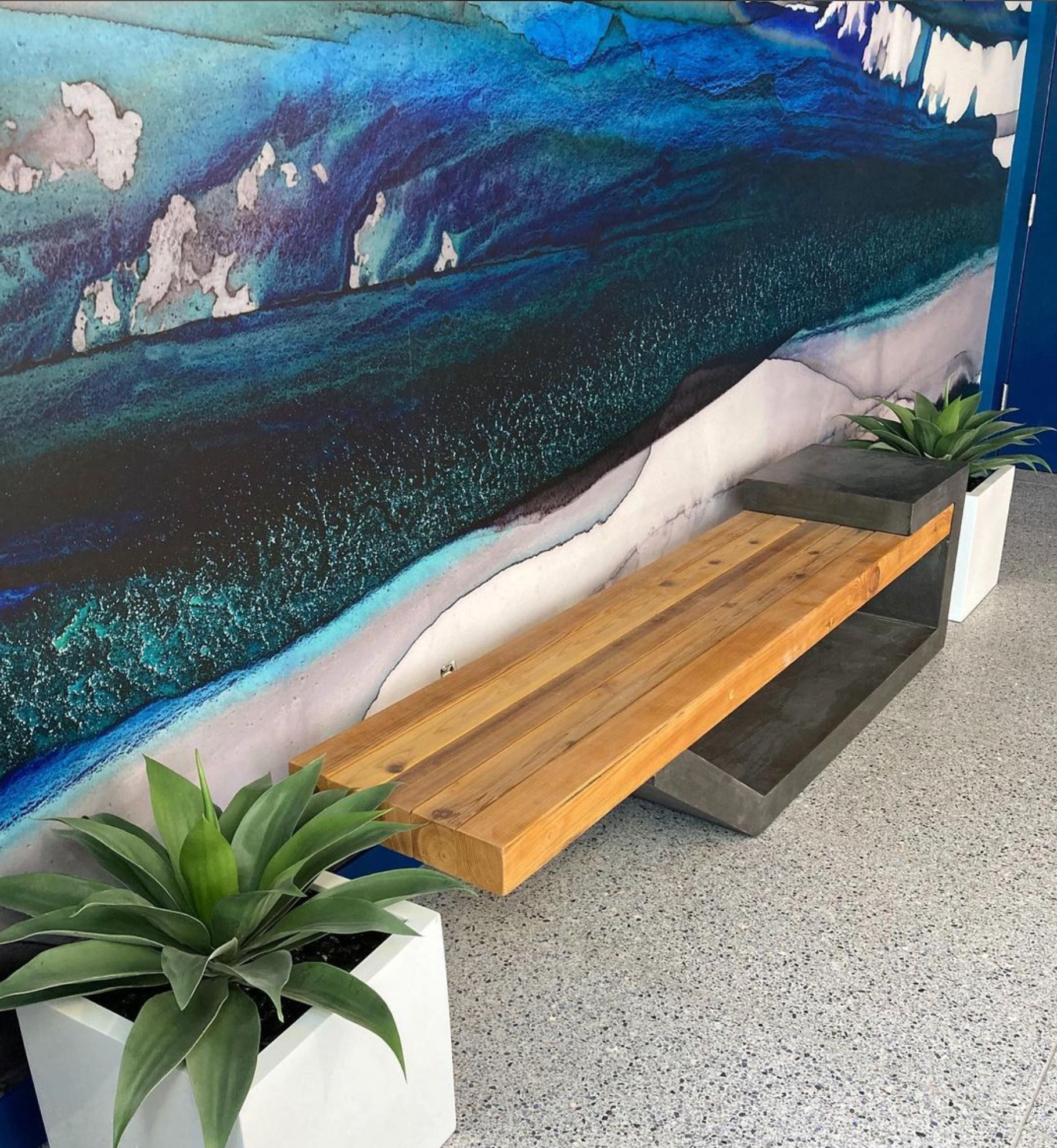 Navy & Black Drips Made to Measure Mural