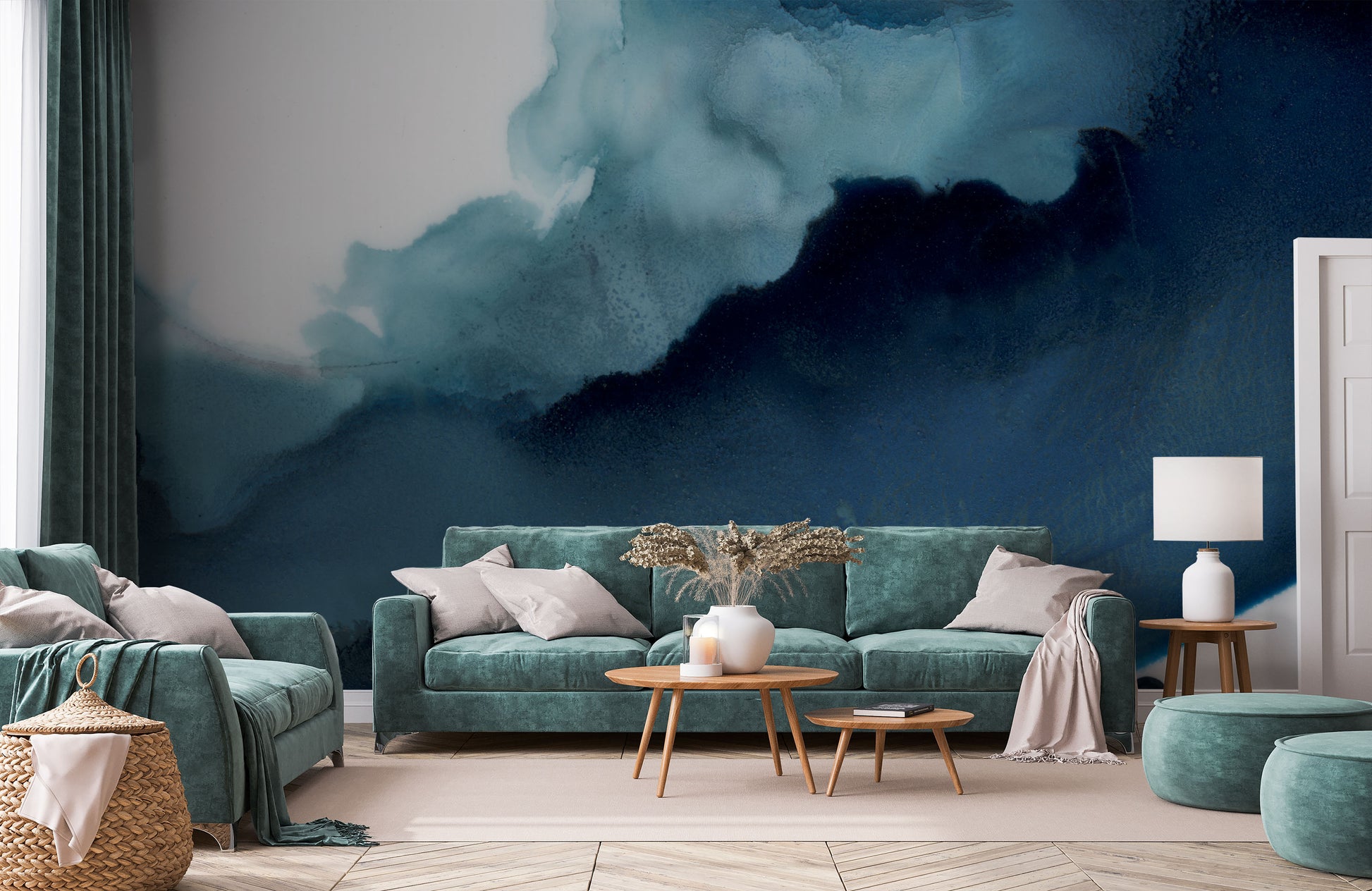 Navy Slumber Made to Measure Mural