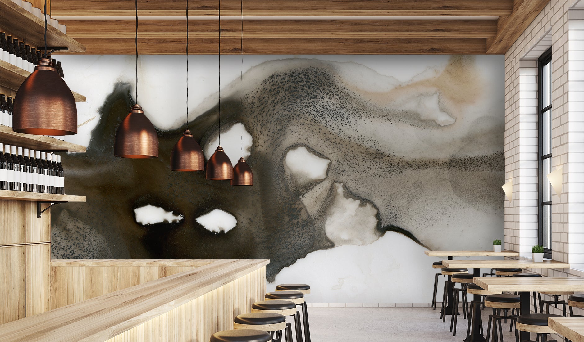 Neutral Swirl Made To Measure Mural