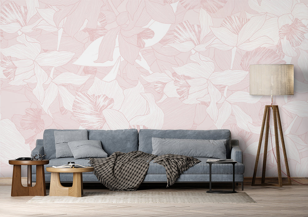 Night Blossom in Peony Made to Measure Mural