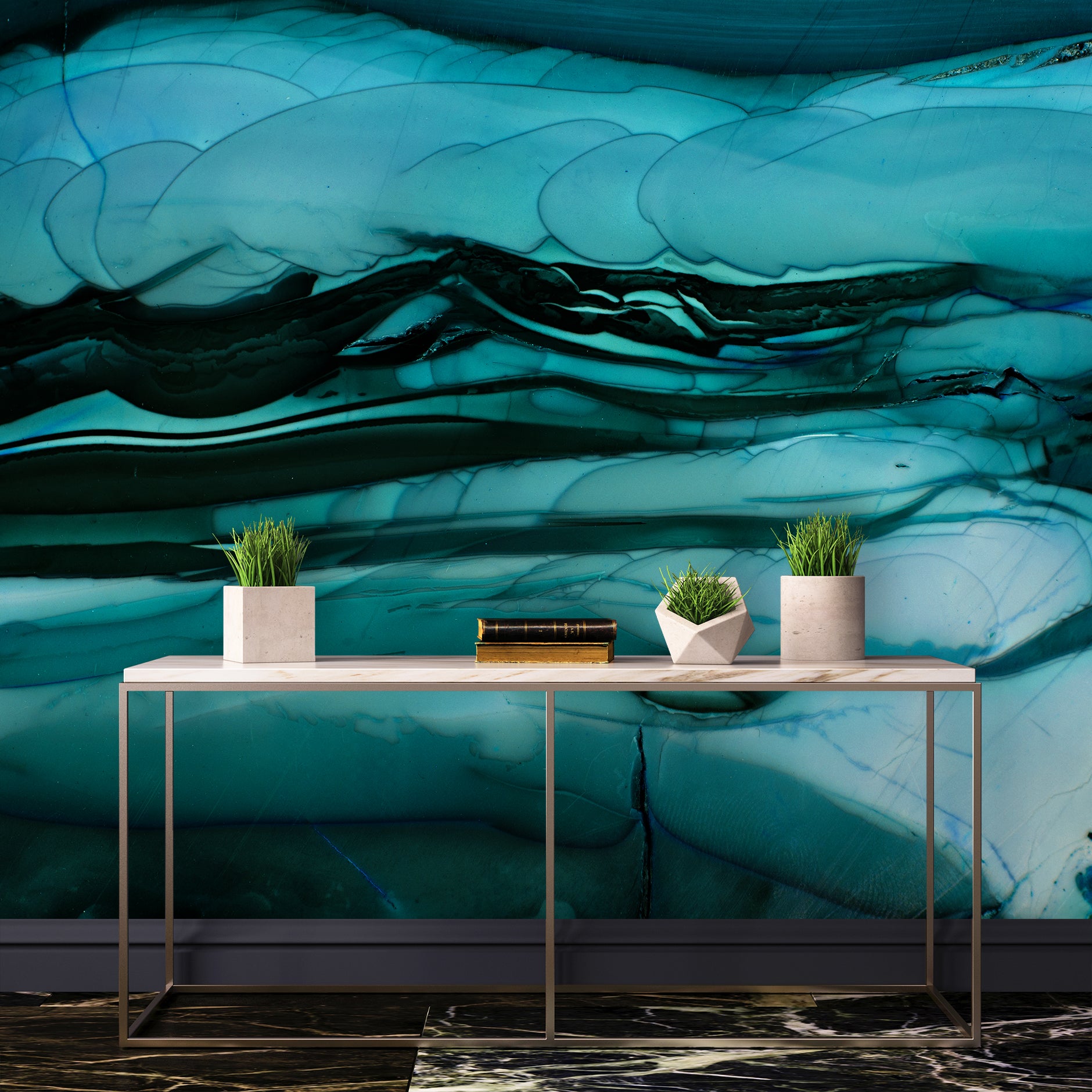 Orbed Jasper in Ultramarine Made to Measure Mural