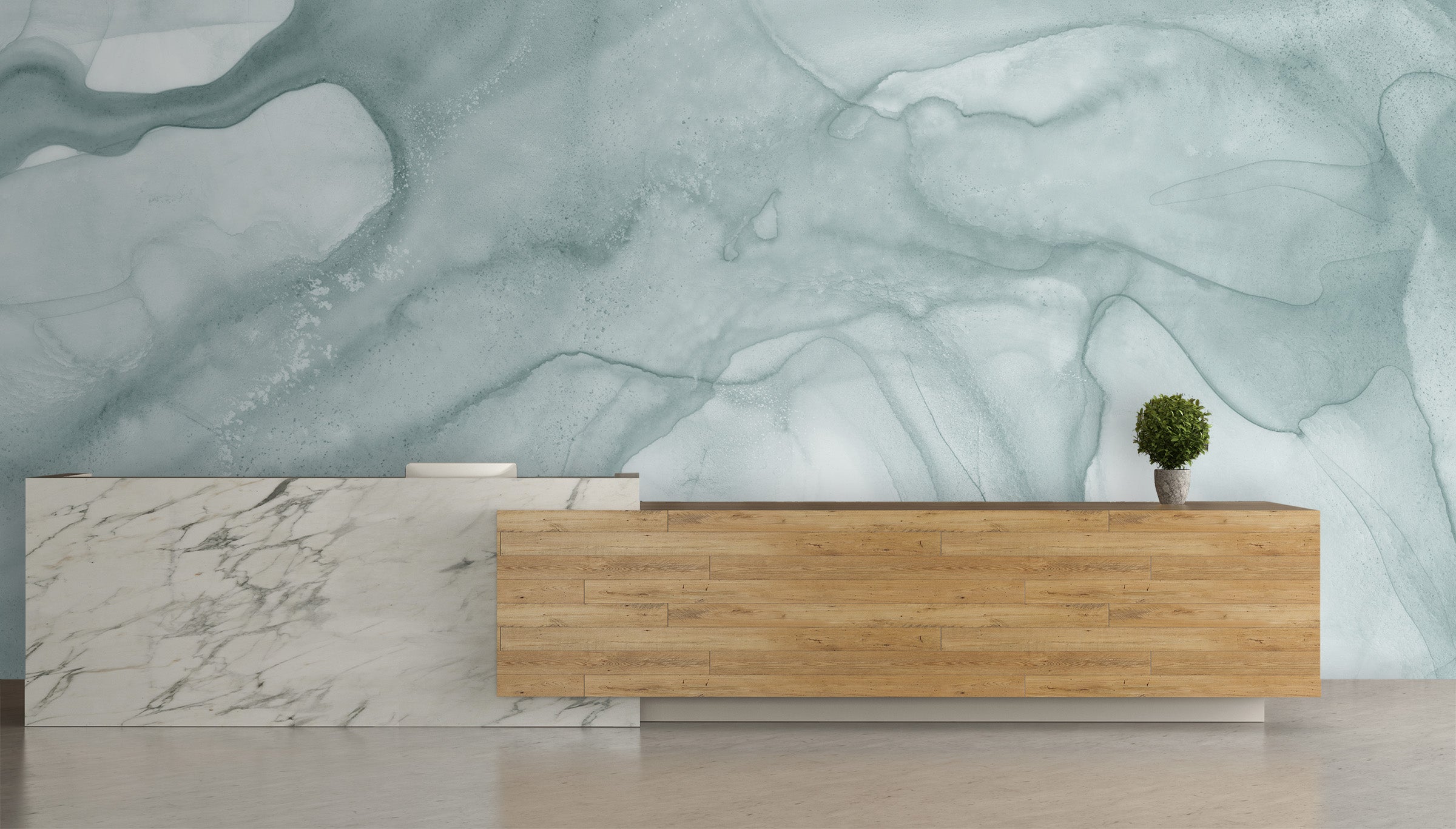 Image of Pale Pewter Made To Measure Mural