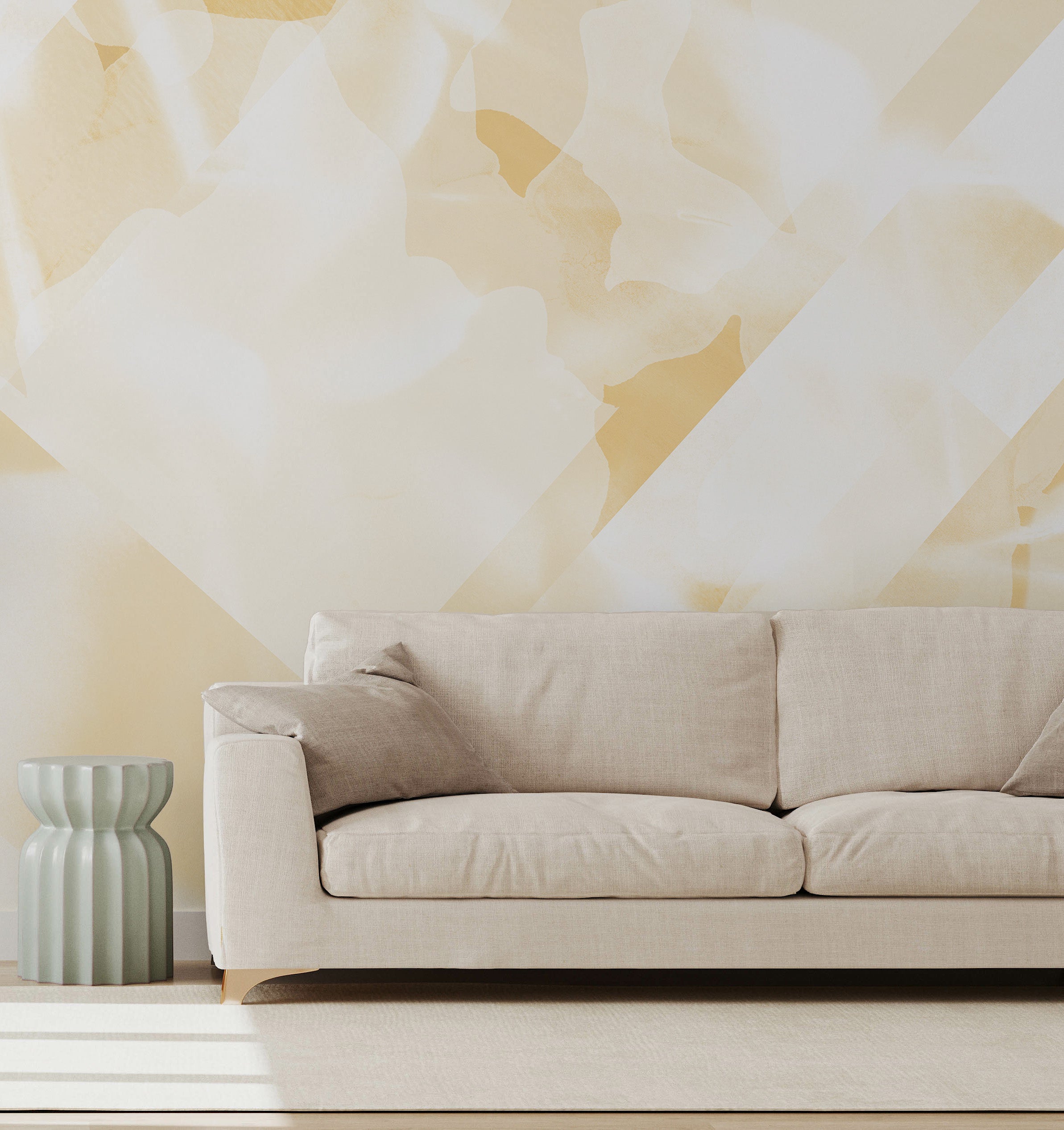 Image of Petal Askew in Marigold - Quick Ship Mural