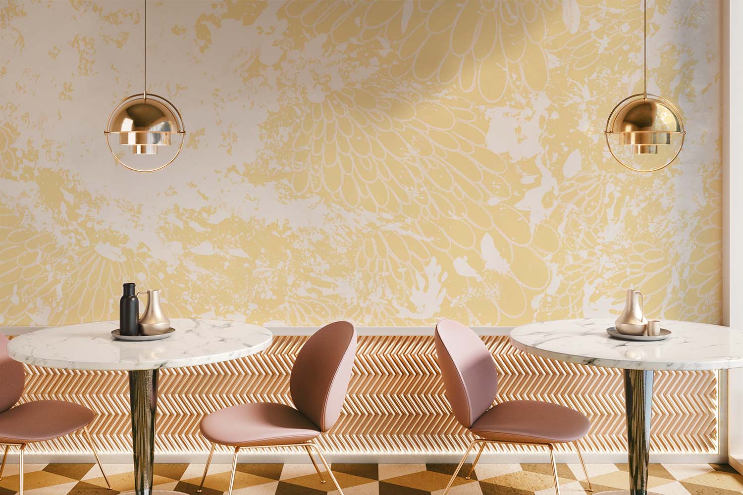 Phyllary in Marigold Made to Measure Mural