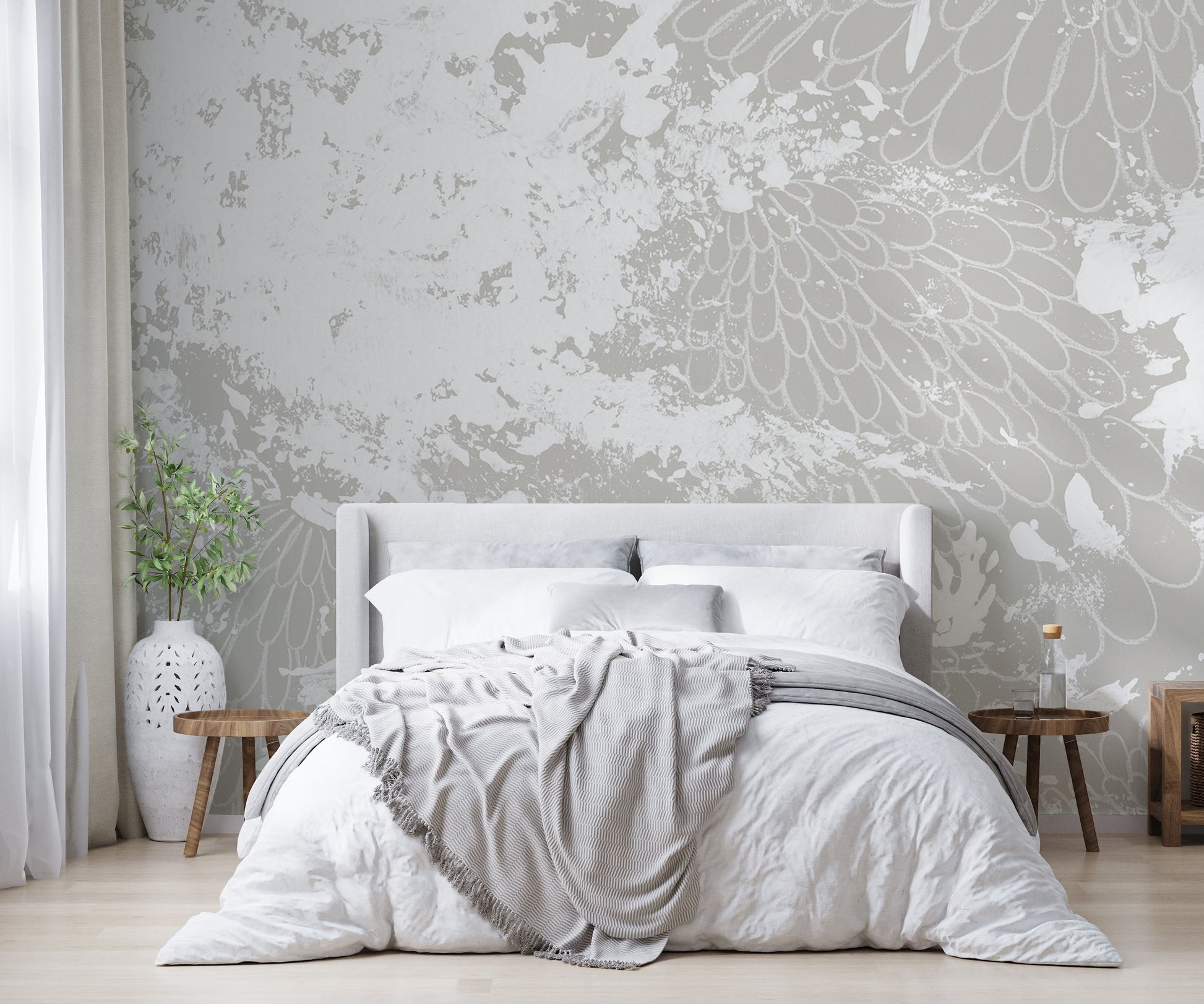 Phyllary in Silver Made to Measure Mural