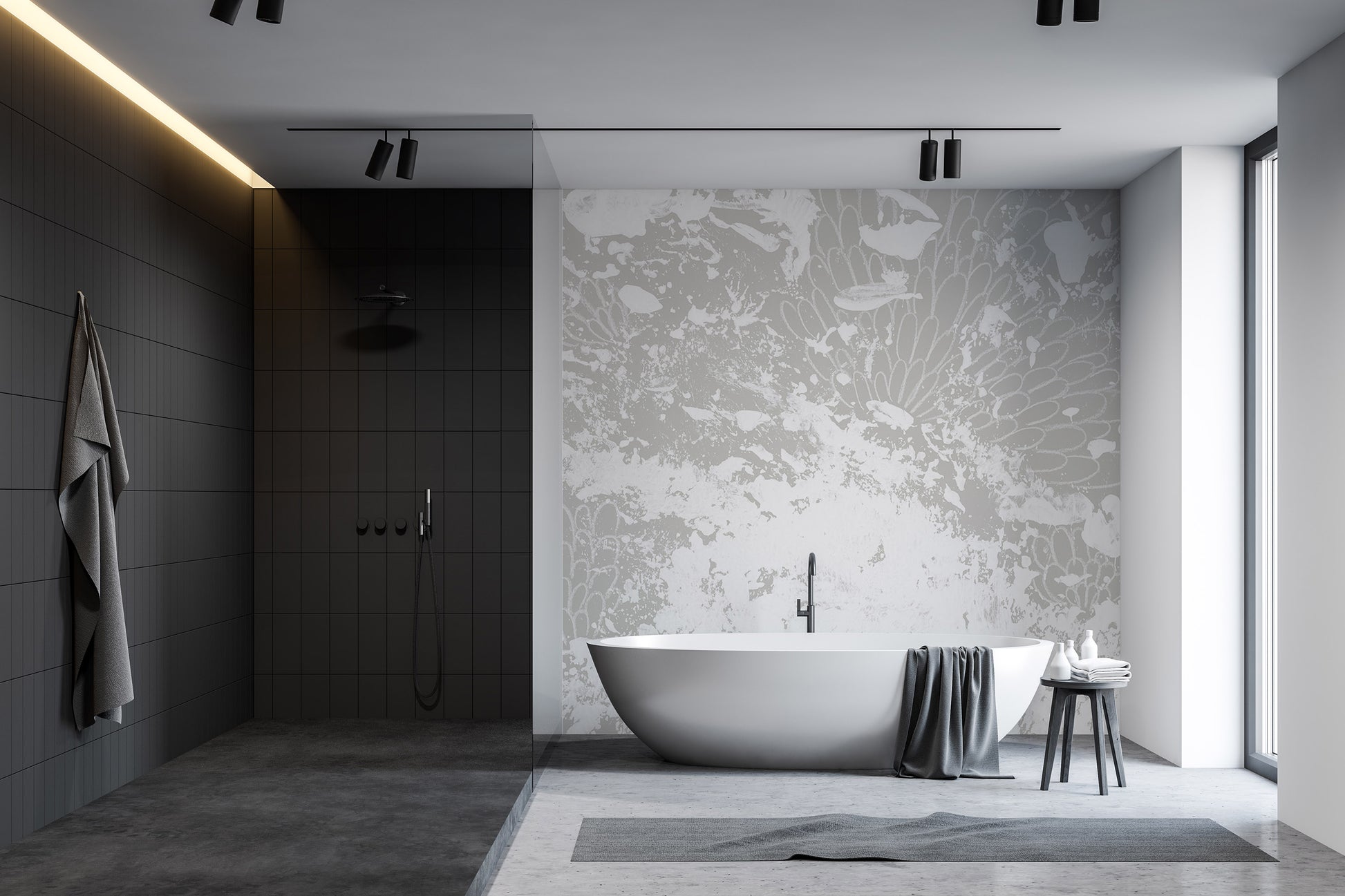Phyllary in Silver Made to Measure Mural