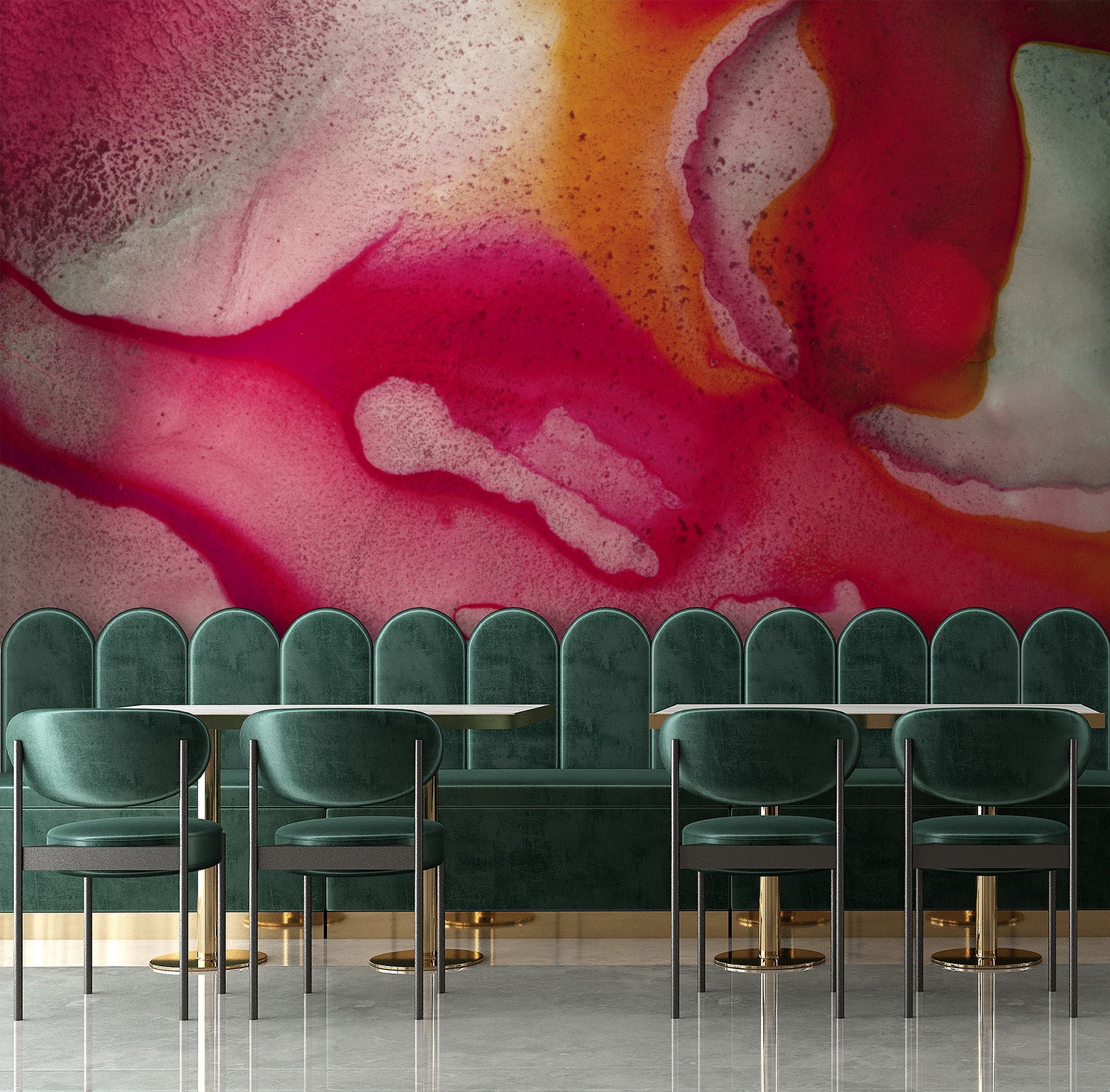 Image of Pink Combustion Made to Measure Mural