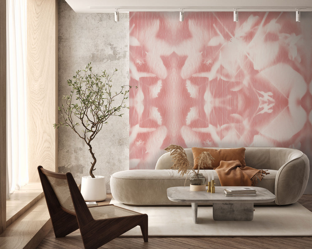 Plume in Blush Made to Measure Mural