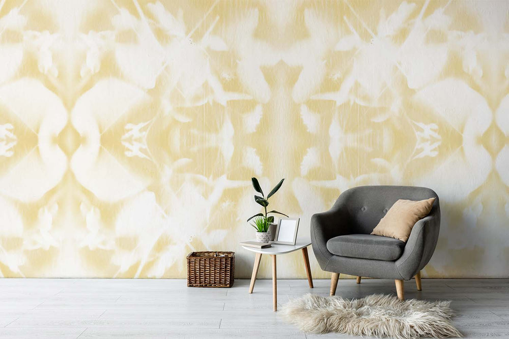 Plume in Marigold Made to Measure Mural