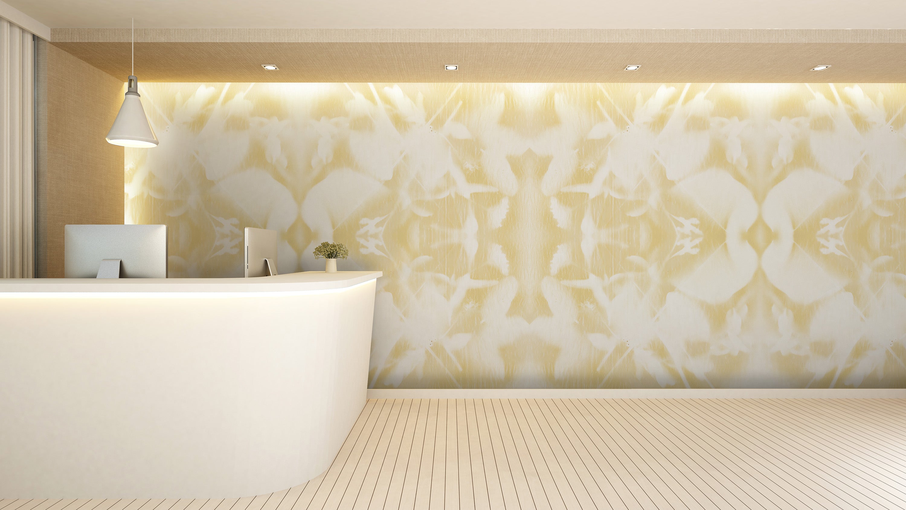 Image of Plume in Marigold Made to Measure Mural