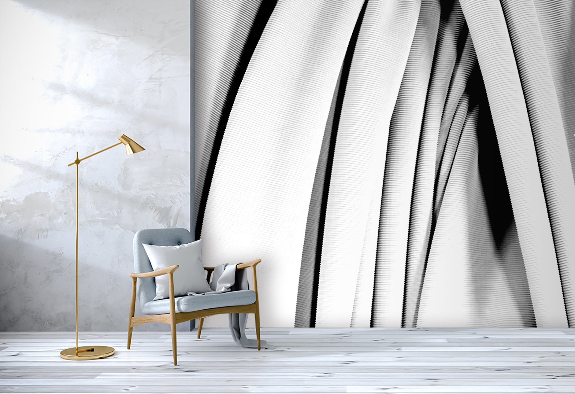 Image of Poiret Argent Made to Measure Mural
