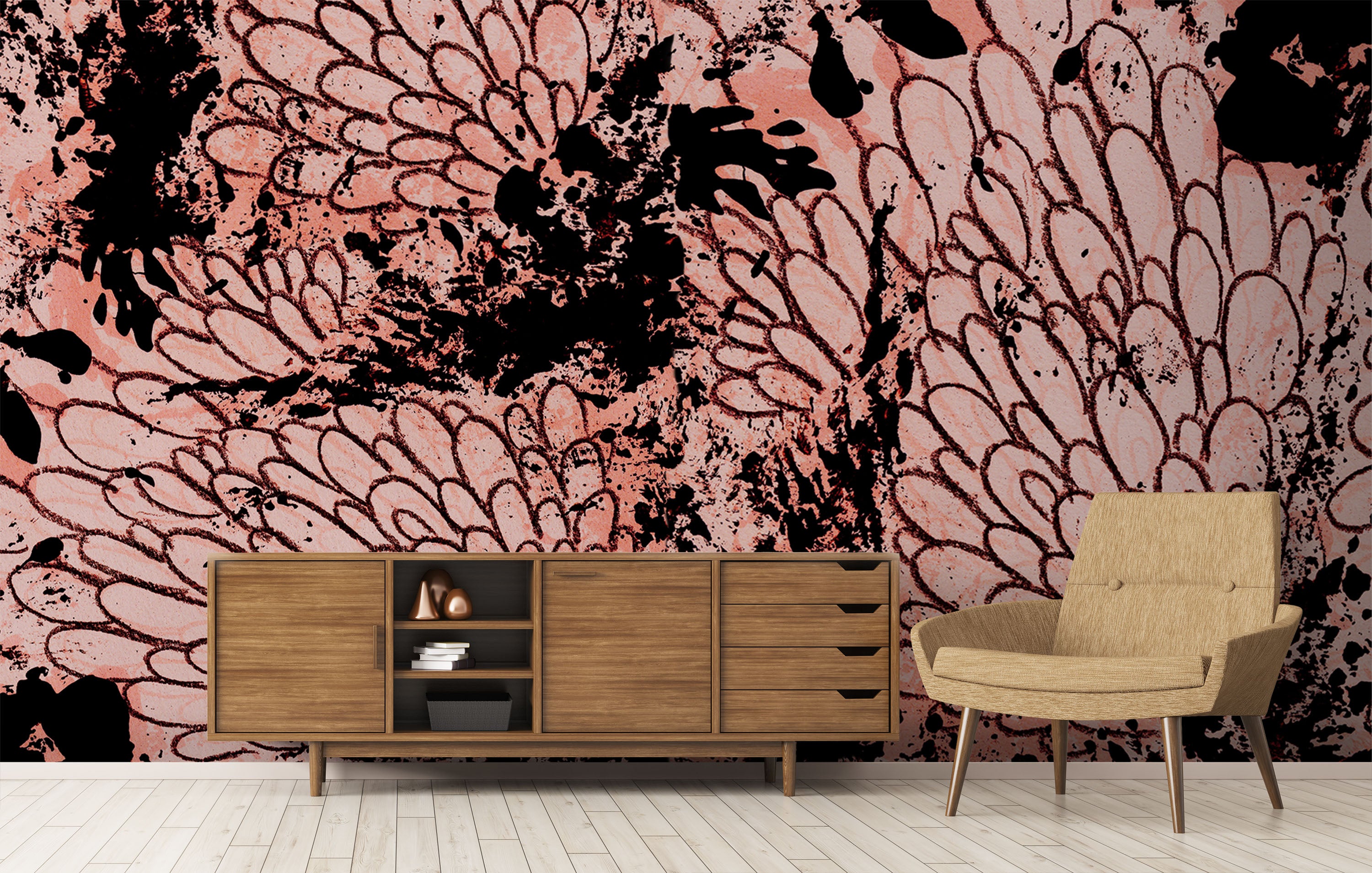 Image of Pompon in Coral Made to Measure