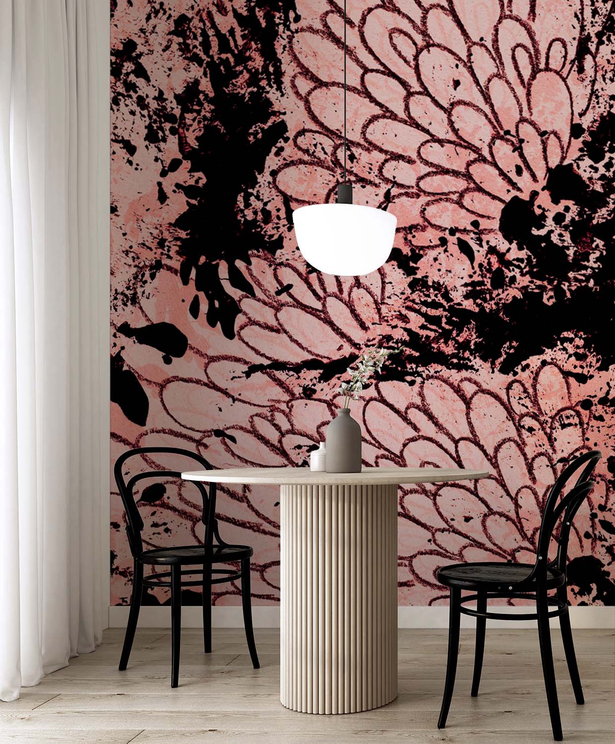 Image of Pompon in Coral Made to Measure