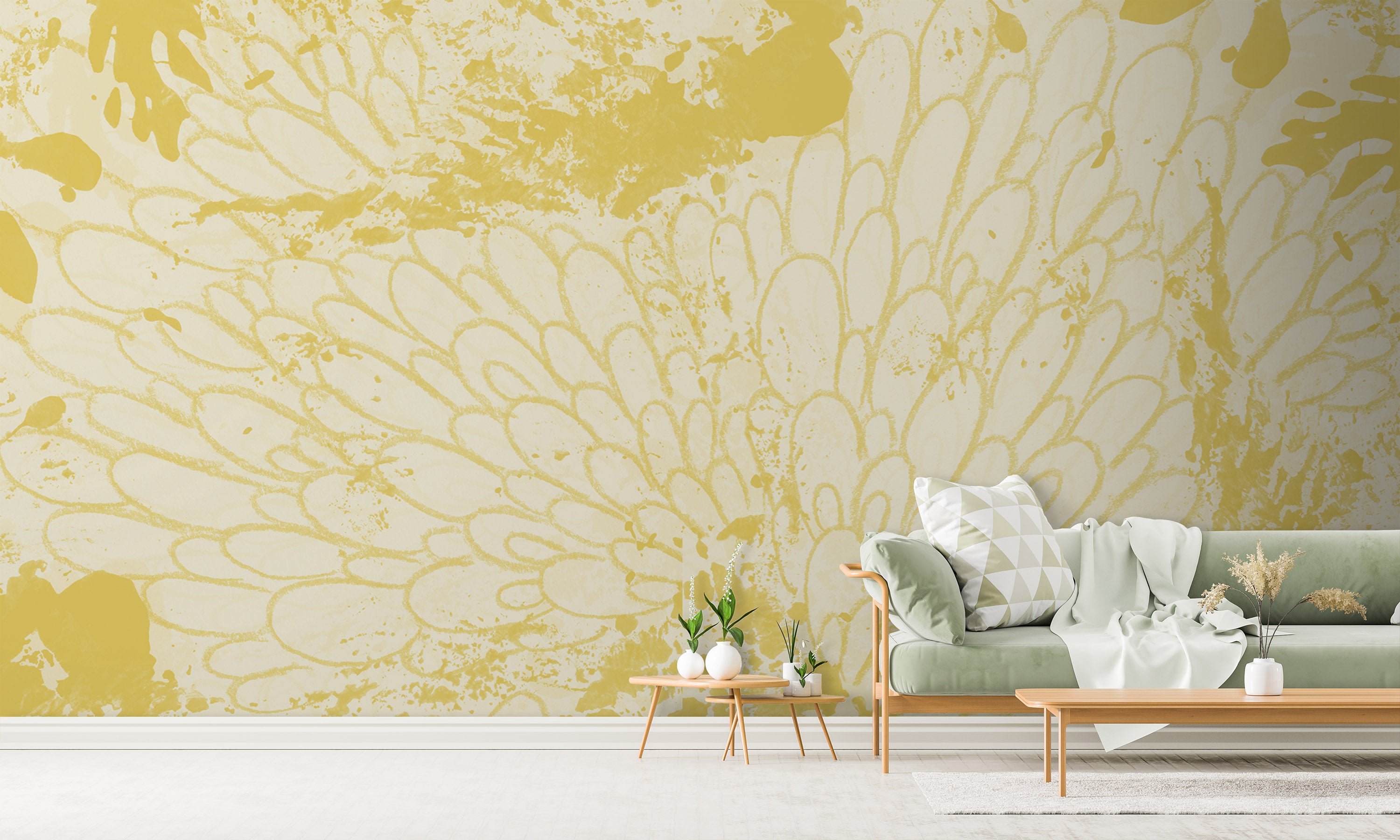 Image of Pompon in Marigold Made to Measure Mural