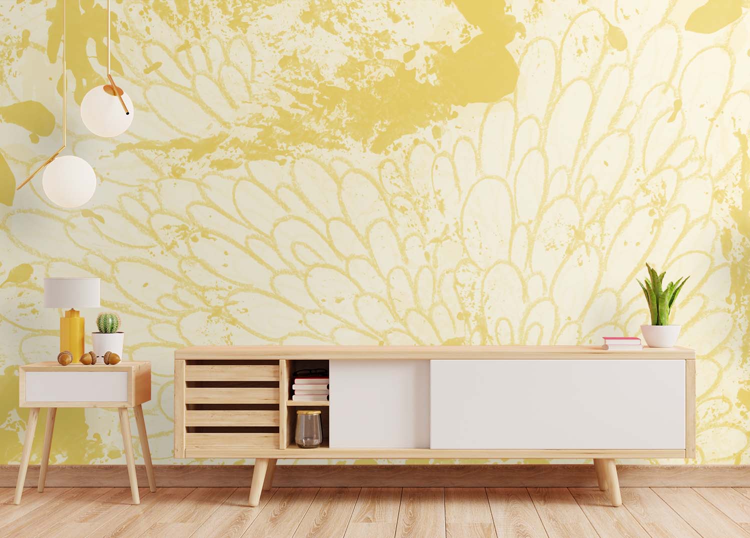 Image of Pompon in Marigold Made to Measure Mural