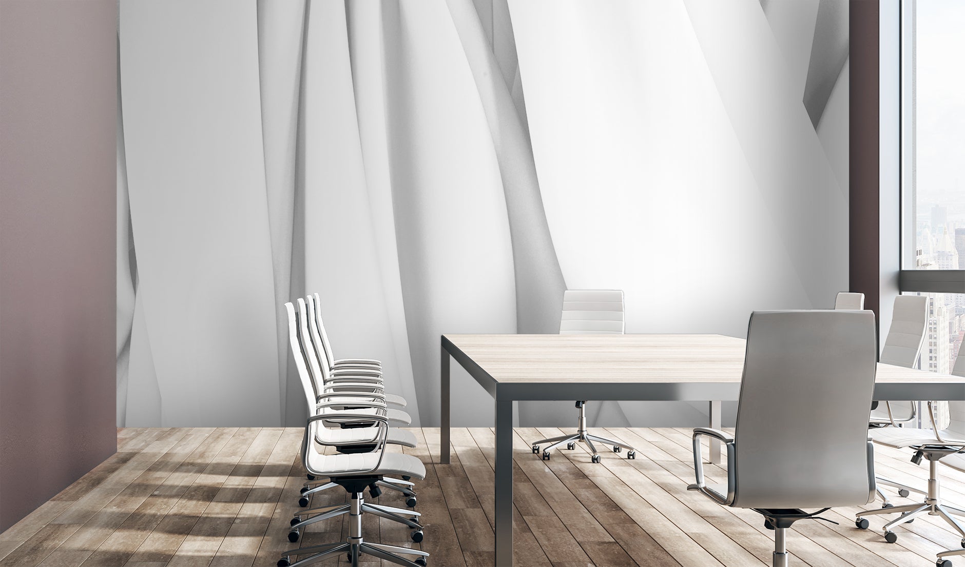 Image of Profundeur Blanc Made to Measure Mural