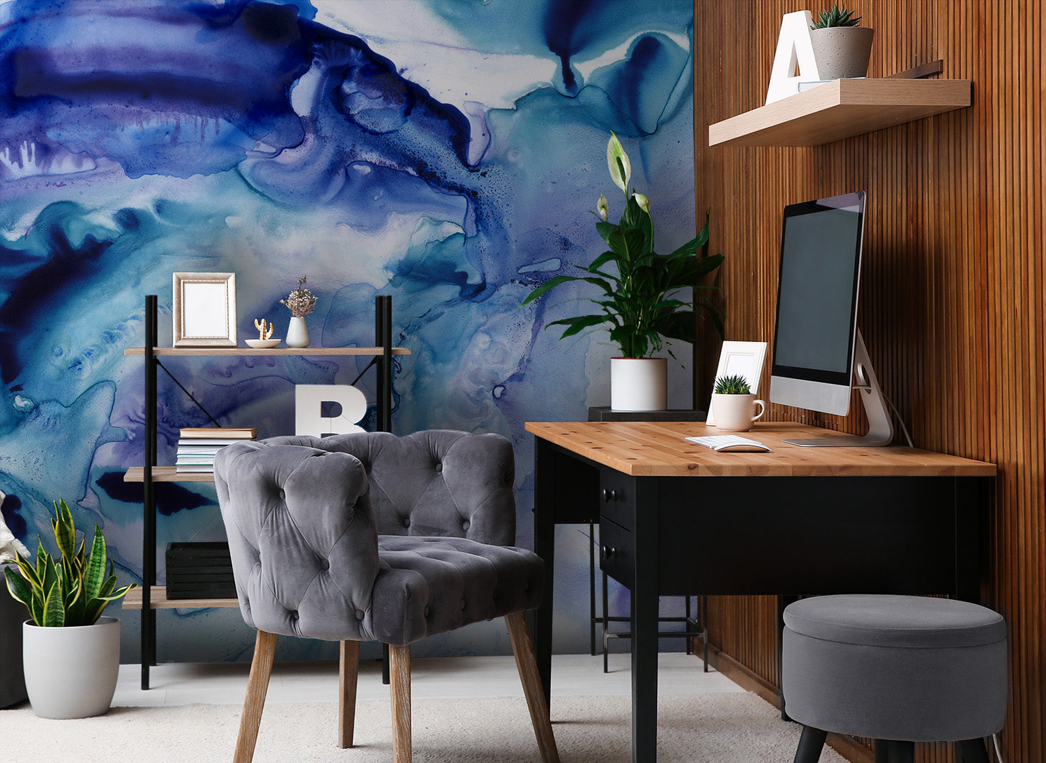 Purple & Blue Dance Made To Measure Mural