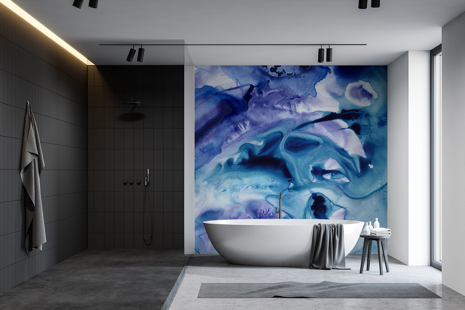 Purple & Blue Dance Made To Measure Mural