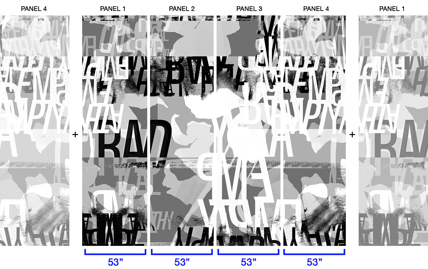 Image of Radical Empathy in Charcoal - Wallpaper Mural - Quick Ship