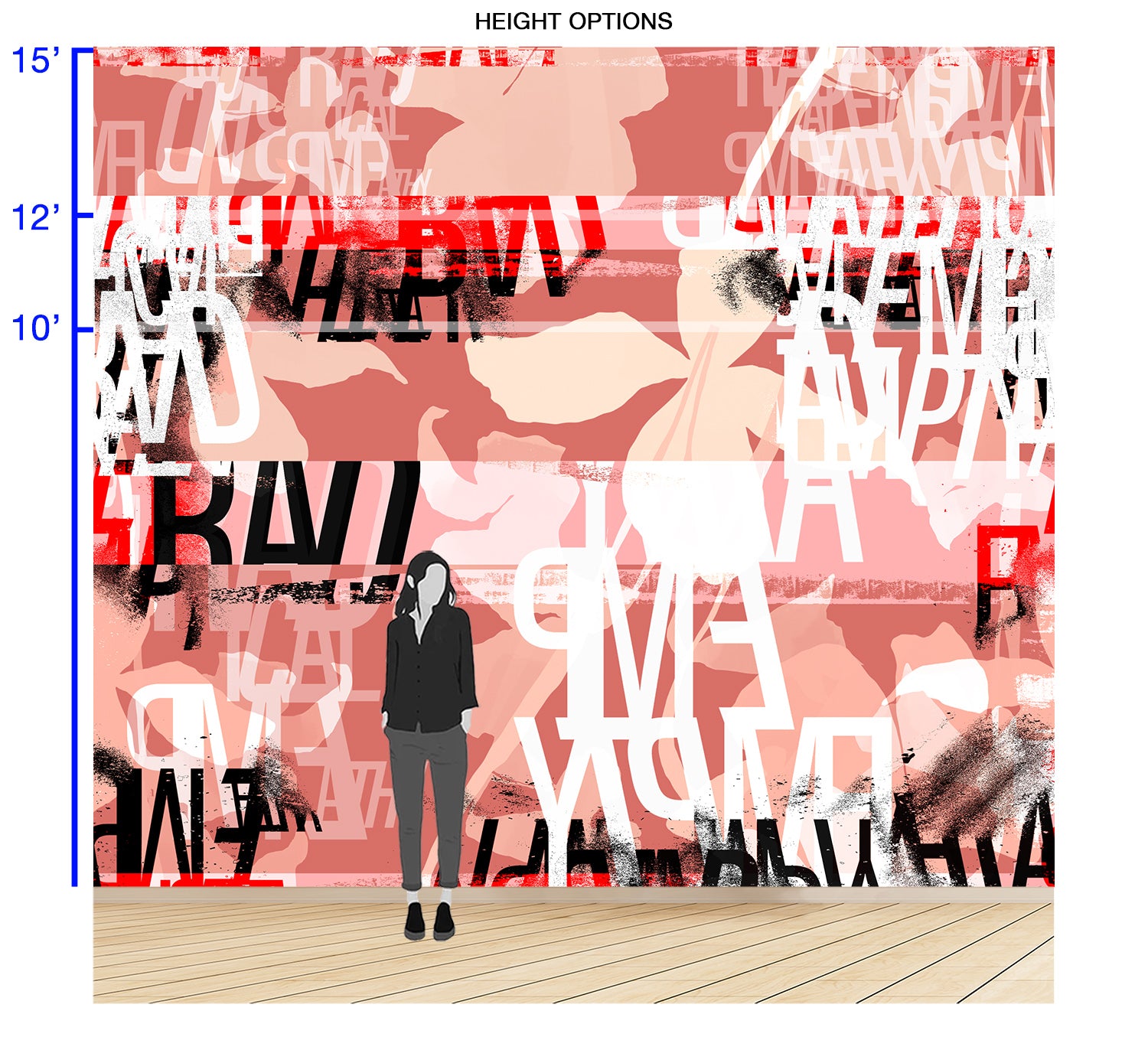 Radical Empathy in Coral - Wallpaper Mural - Quick Ship Mural