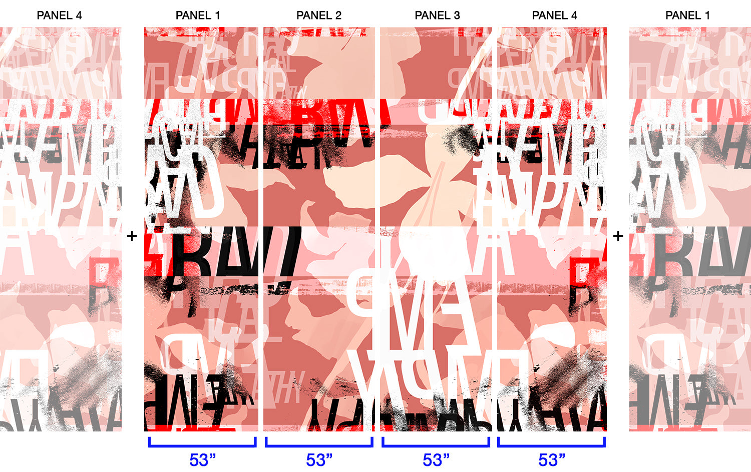 Image of Radical Empathy in Coral - Wallpaper Mural - Quick Ship Mural