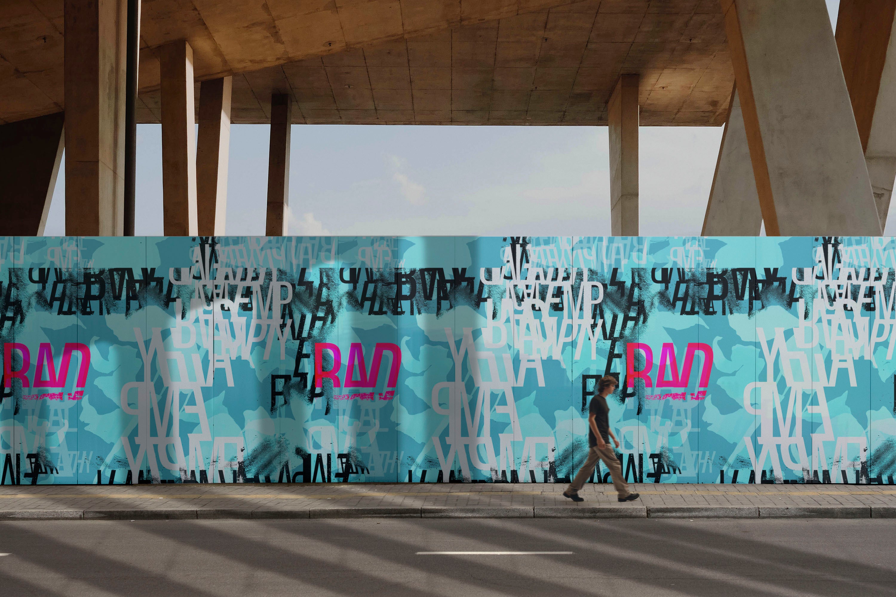 Image of Radical Empathy in Cyan - Wallpaper Mural - Quick Ship Mural